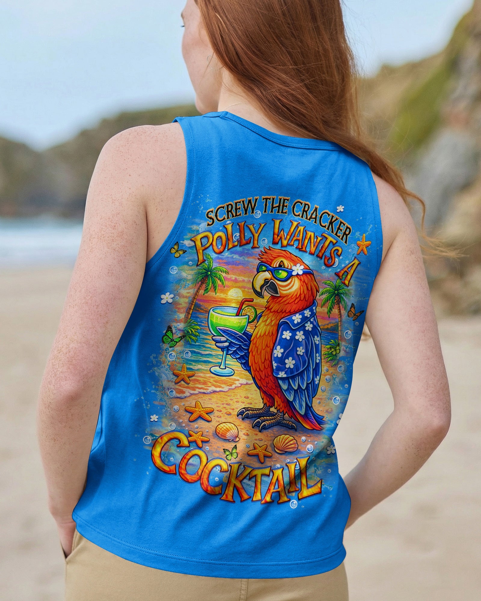 POLLY WANTS A COCKTAIL PARROT ALL OVER PRINT  - TLHN1504261
