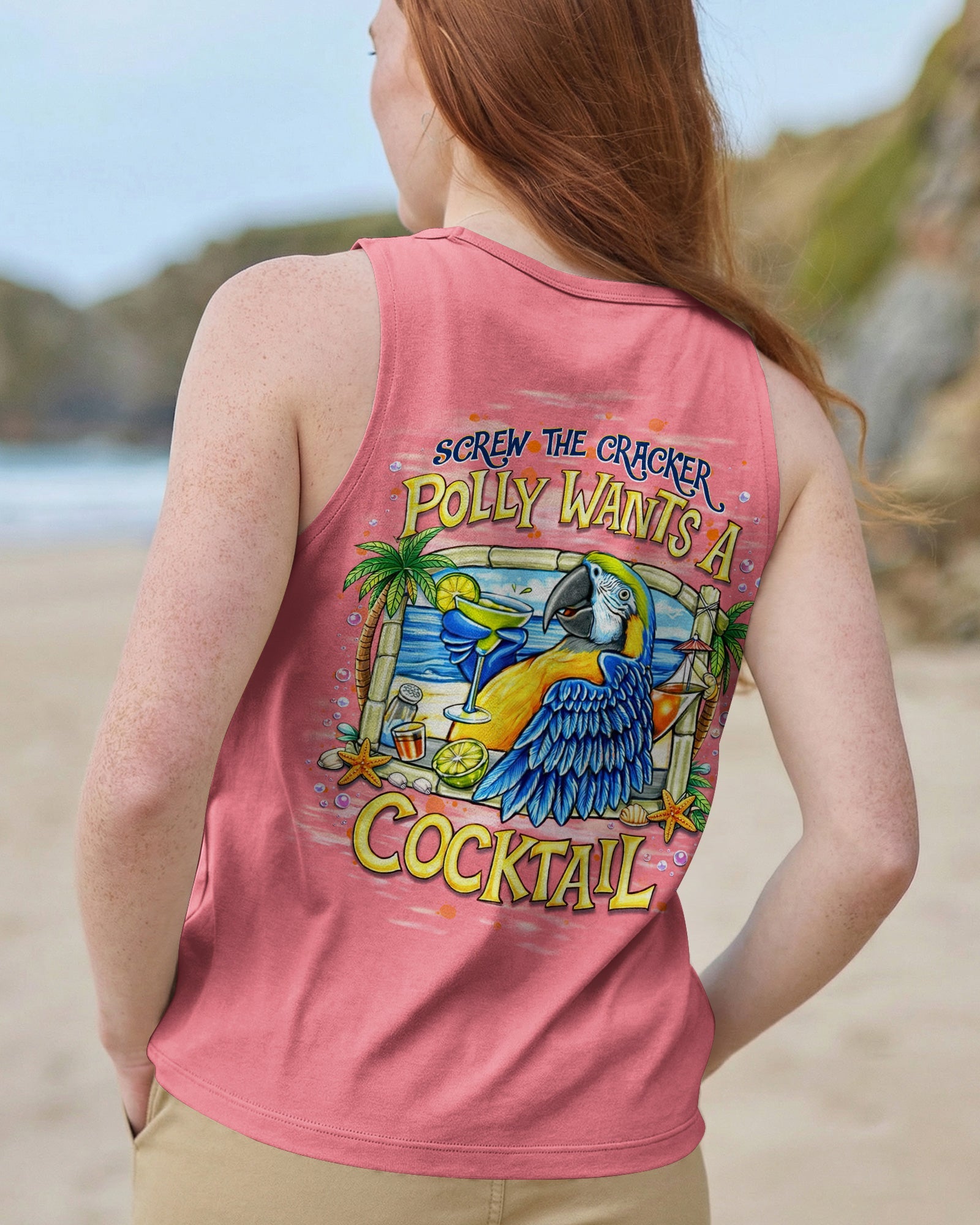 POLLY WANTS A COCKTAIL PARROT ALL OVER PRINT  - TLNT1404262