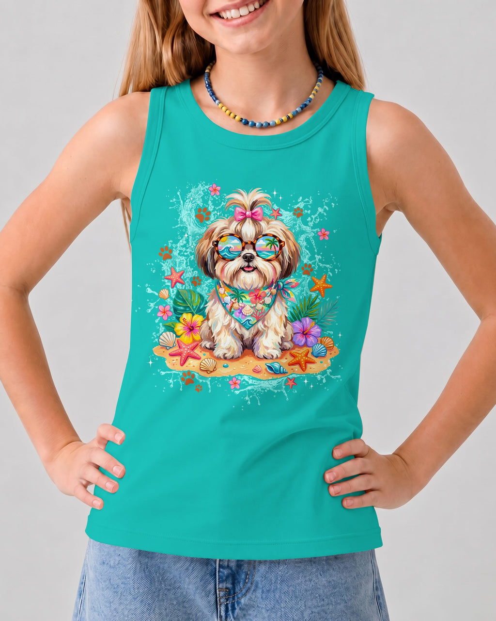 SMELL THE SEA SHIH TZU DOG KIDS ALL OVER PRINT - TYPQ0406262