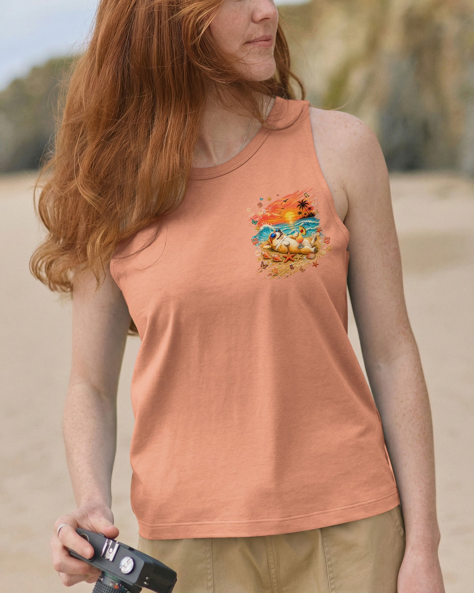 SANDY PAWS AND SALTY KISSES CORGI DOG ALL OVER PRINT  - TLNT1805263