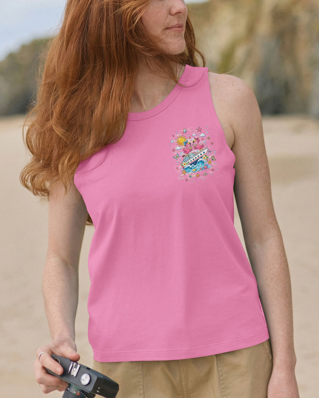 APPARENTLY WE'RE TROUBLE FLAMINGO CRUISING ALL OVER PRINT  - TLNT0307261