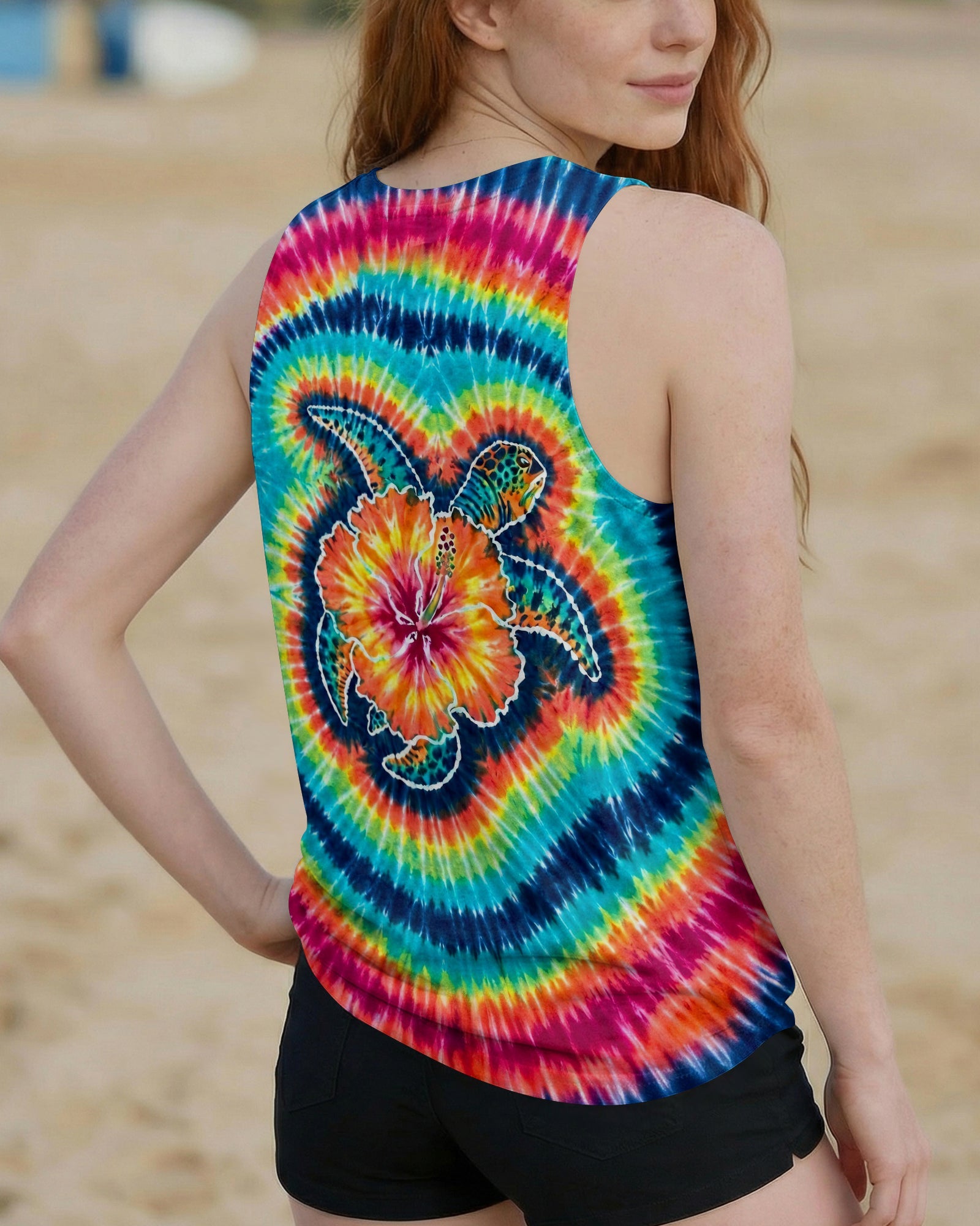 HIBISCUS SEA TURTLE SWIRL ALL OVER PRINT - TLHG1607262