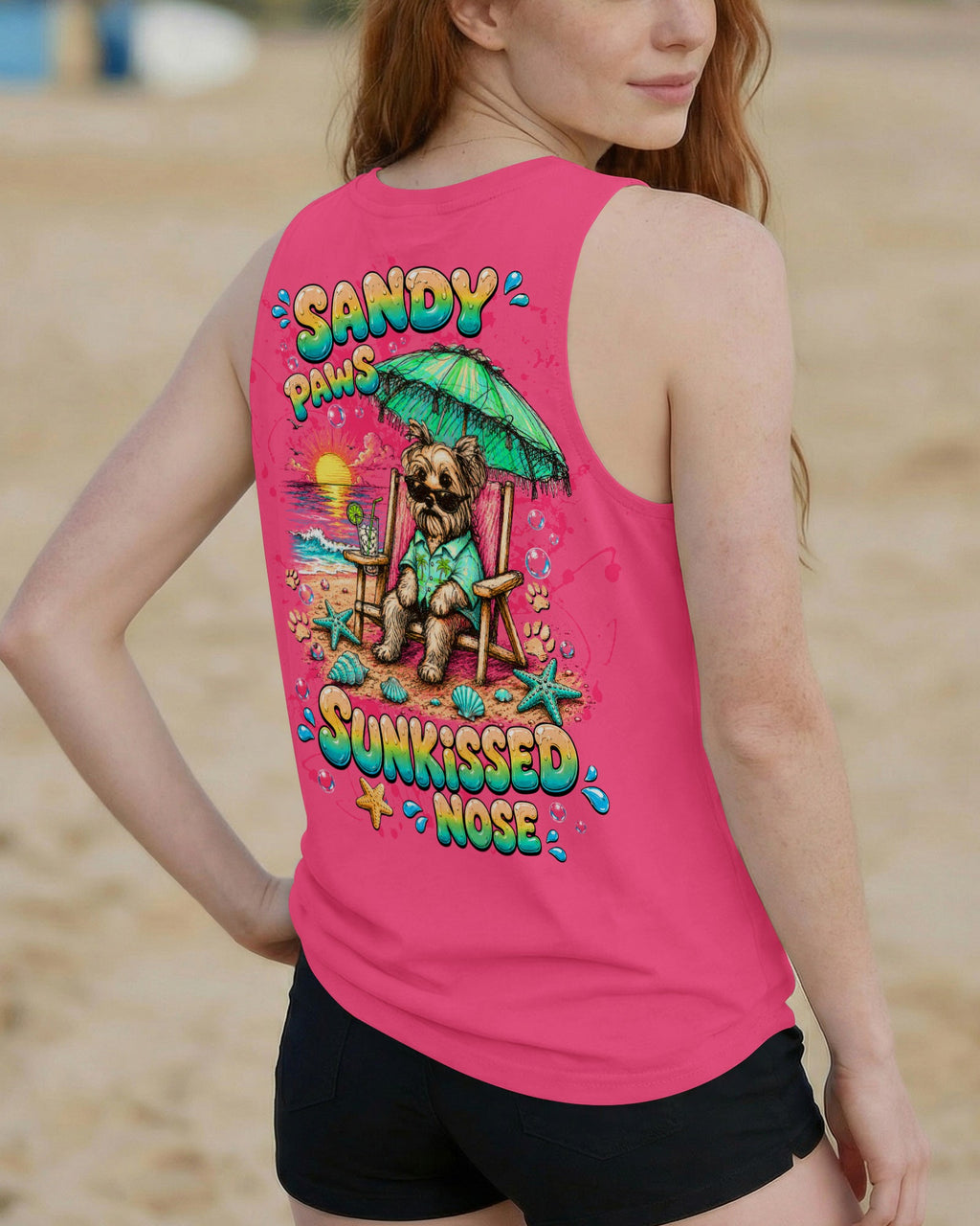 SANDY PAWS SUNKISSED NOSE YORKIE DOG ALL OVER PRINT - TLTW2205264