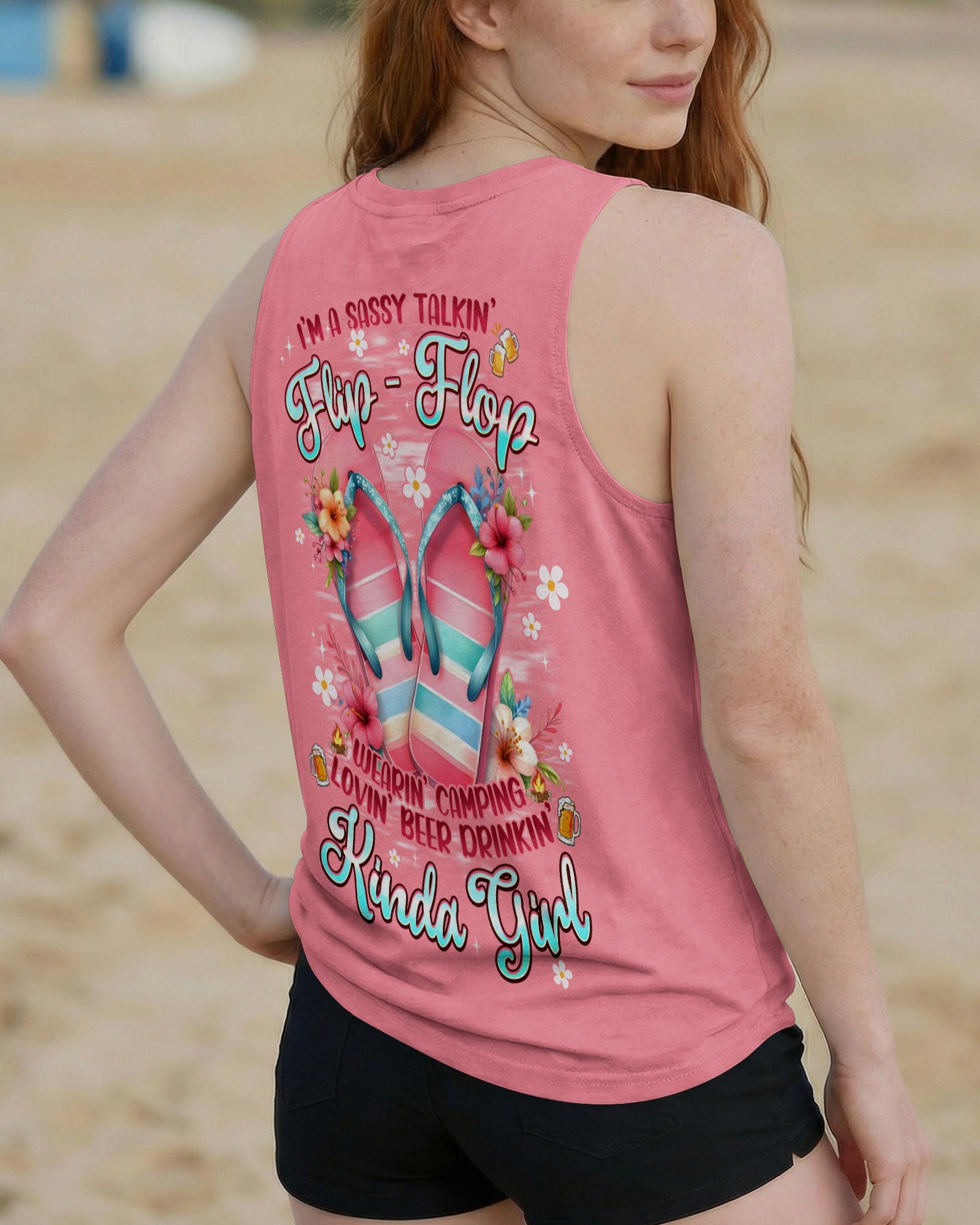 KINDA GIRL FLIP FLOPS ALL OVER PRINT - TYPQ0804261