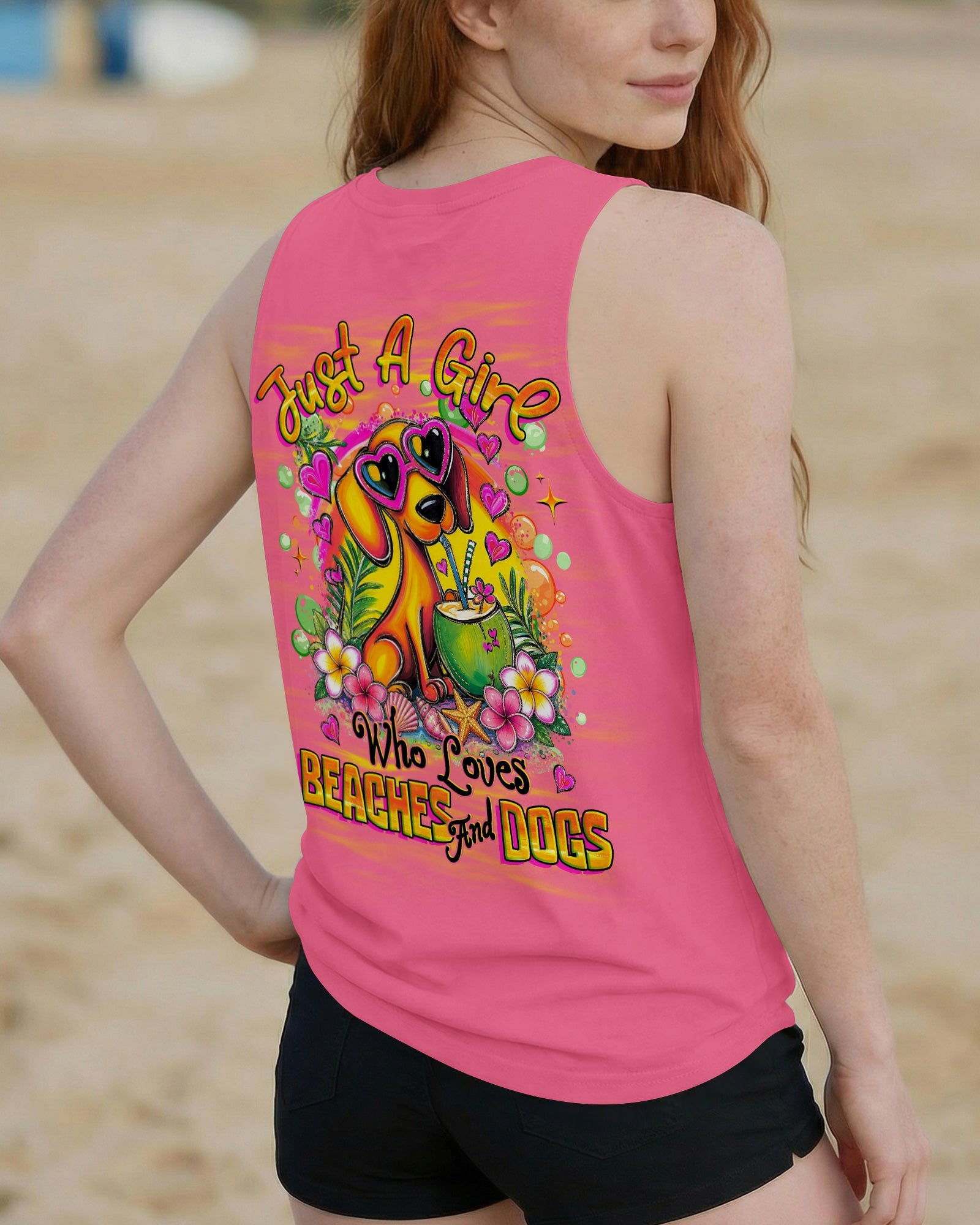 JUST A GIRL WHO LOVES DACHSHUND DOG ALL OVER PRINT - TLHG0405265