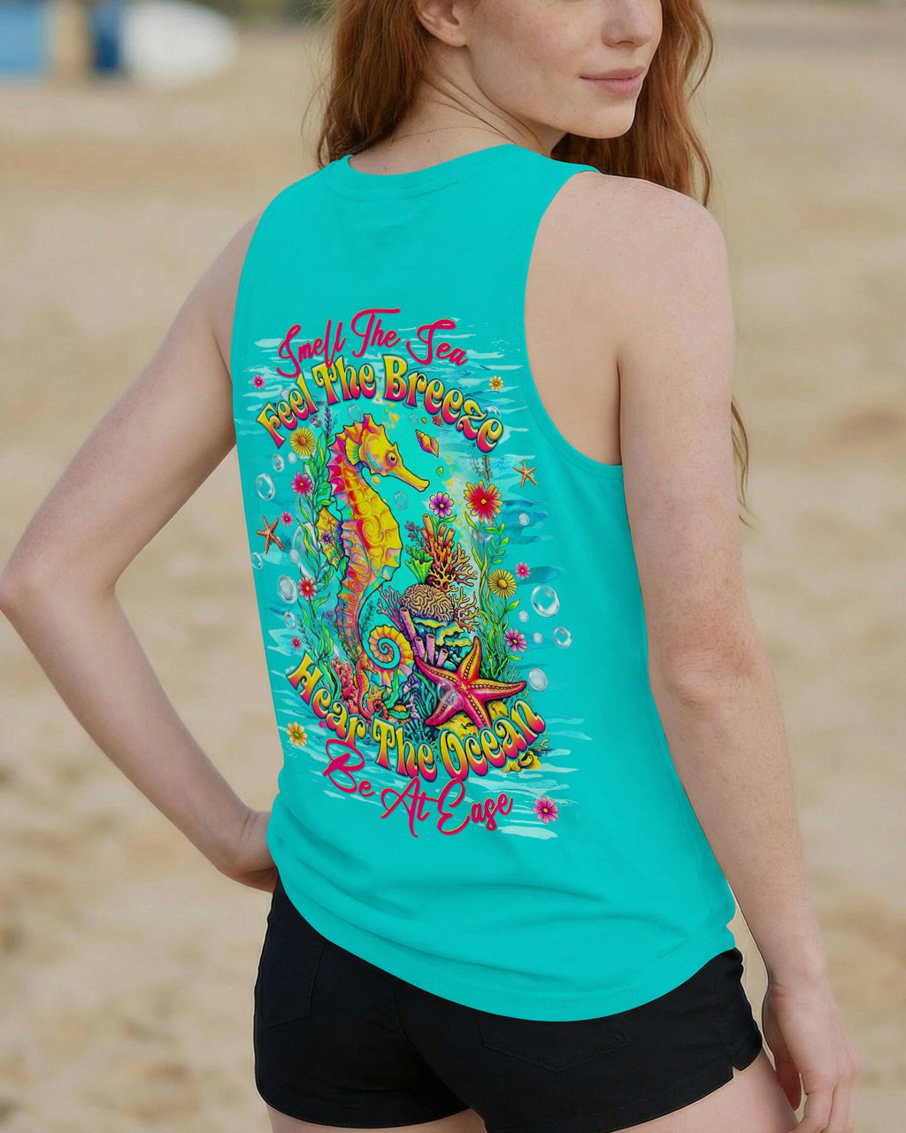 SMELL THE SEA FEEL THE BREEZE SEAHORSE  ALL OVER PRINT - TLHG1206262