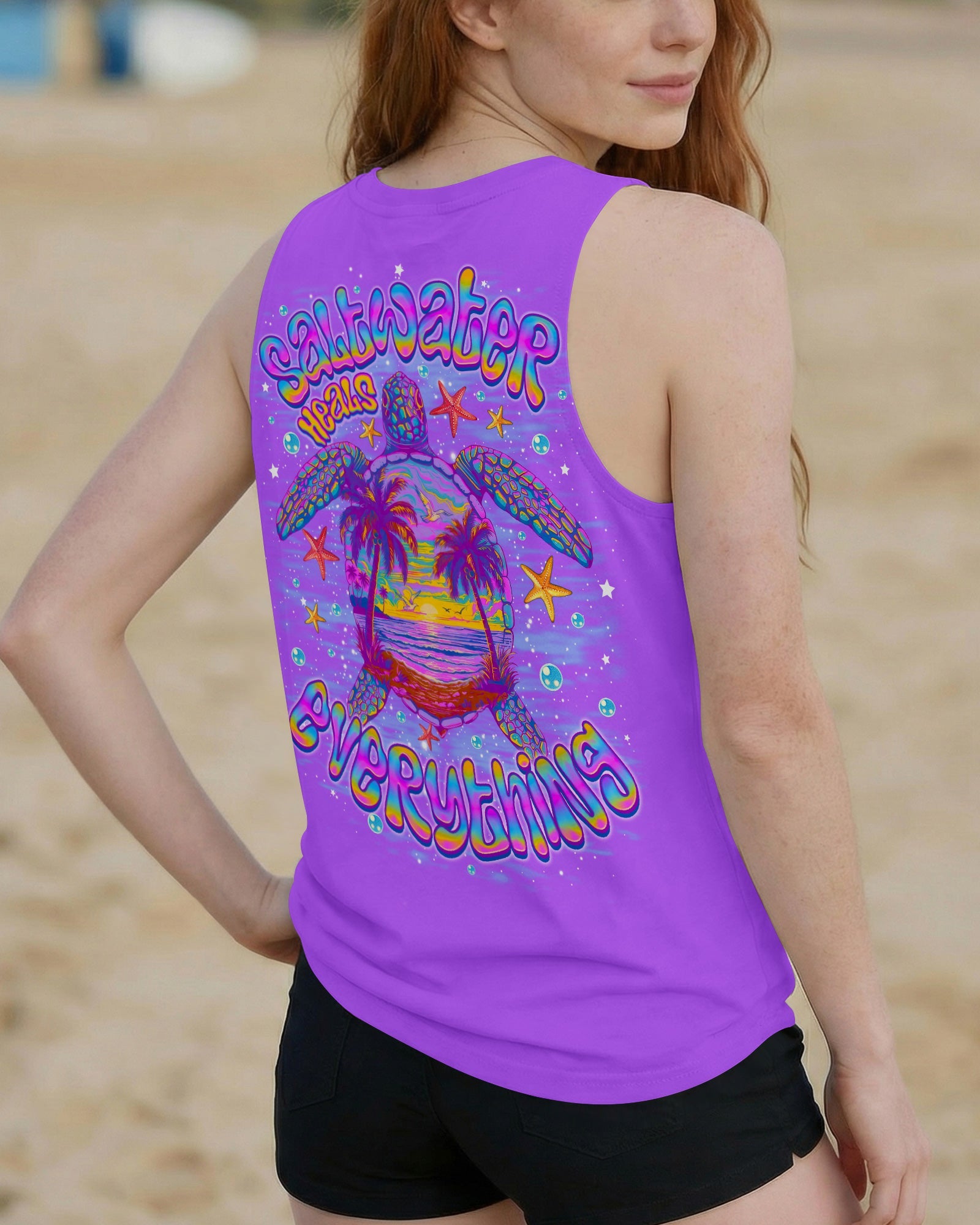 SALTWATER HEALS EVERYTHING TURTLE ALL OVER PRINT   - TLNO0506261