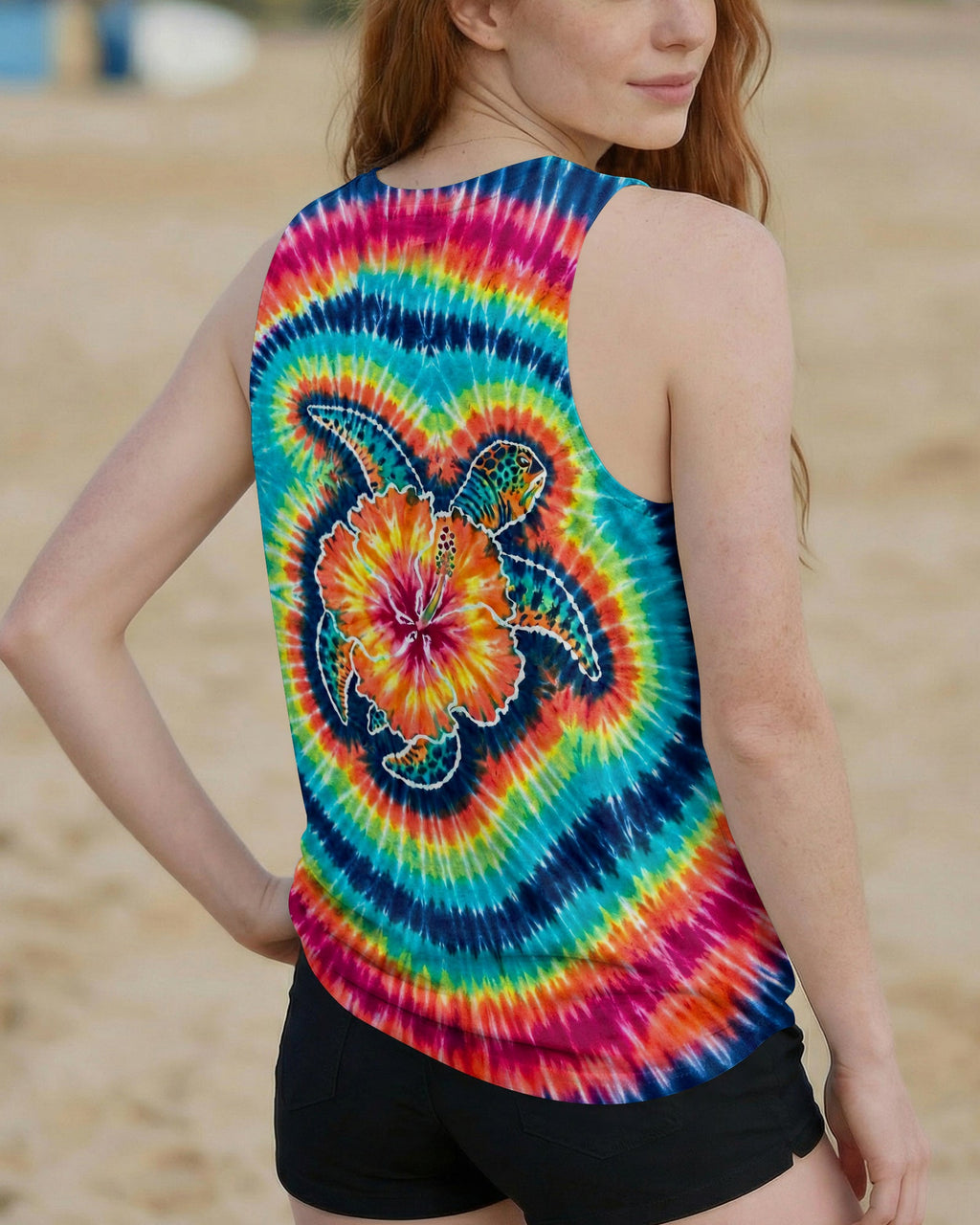 HIBISCUS SEA TURTLE SWIRL ALL OVER PRINT - TLHG1607262