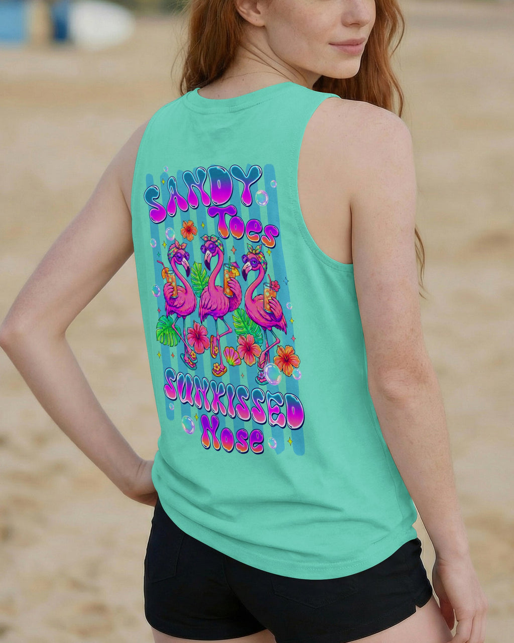 SANDY TOES SUNKISSED NOSE FLAMINGO ALL OVER PRINT  - TLTW1906261
