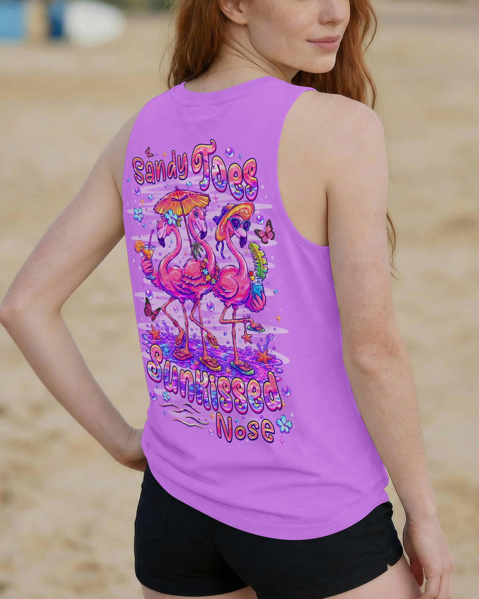 SANDY TOES SUNKISSED NOSE FLAMINGO ALL OVER PRINT -  TLHN2206265