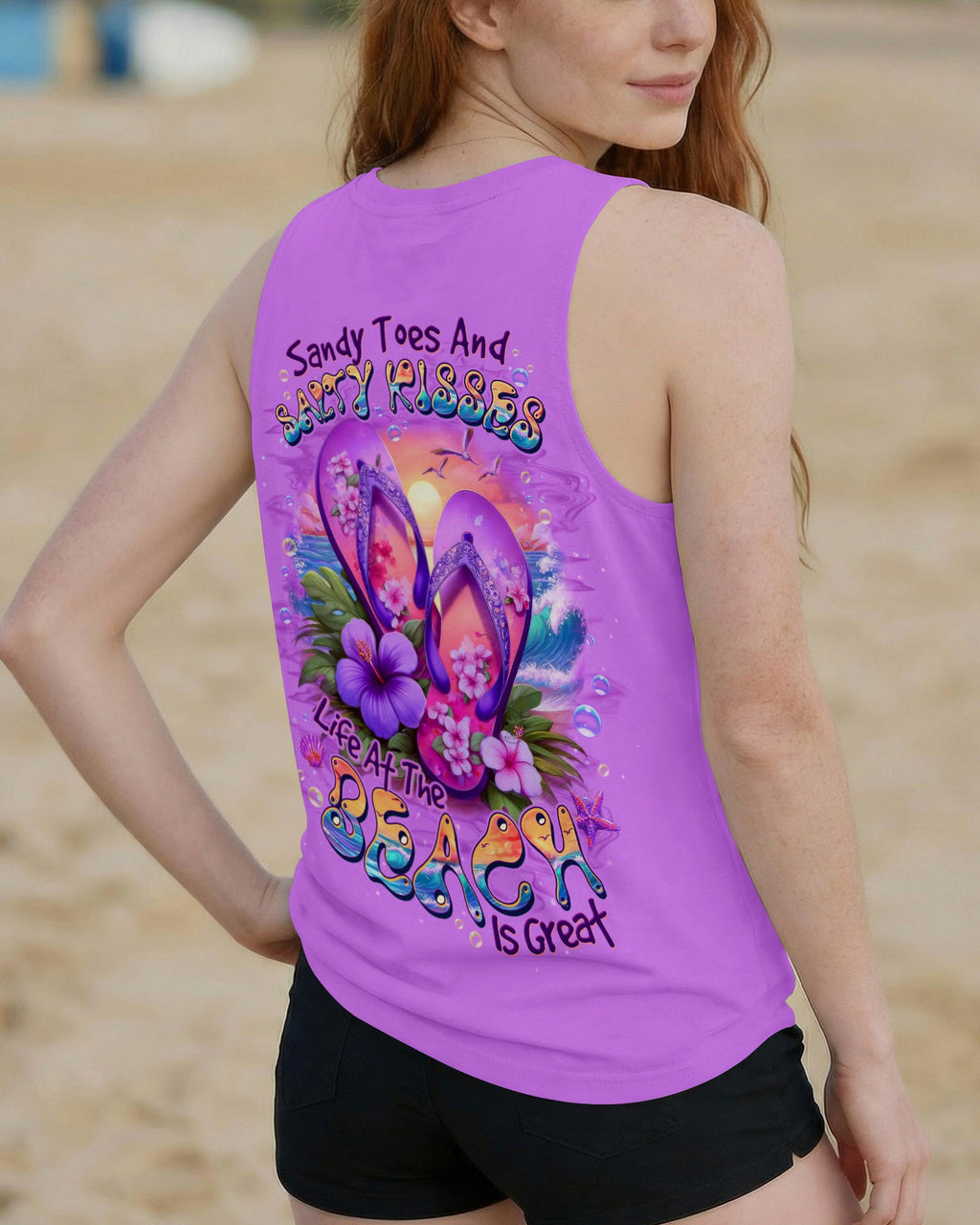 SANDY TOES AND SALTY KISSES FLIP FLOPS ALL OVER PRINT - TLTW0805263