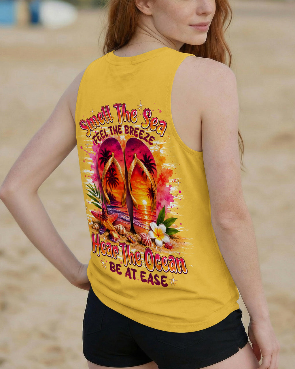 SMELL THE SEA FEEL THE BREEZE FLIP FLOPS ALL OVER PRINT - TYPQ0207262