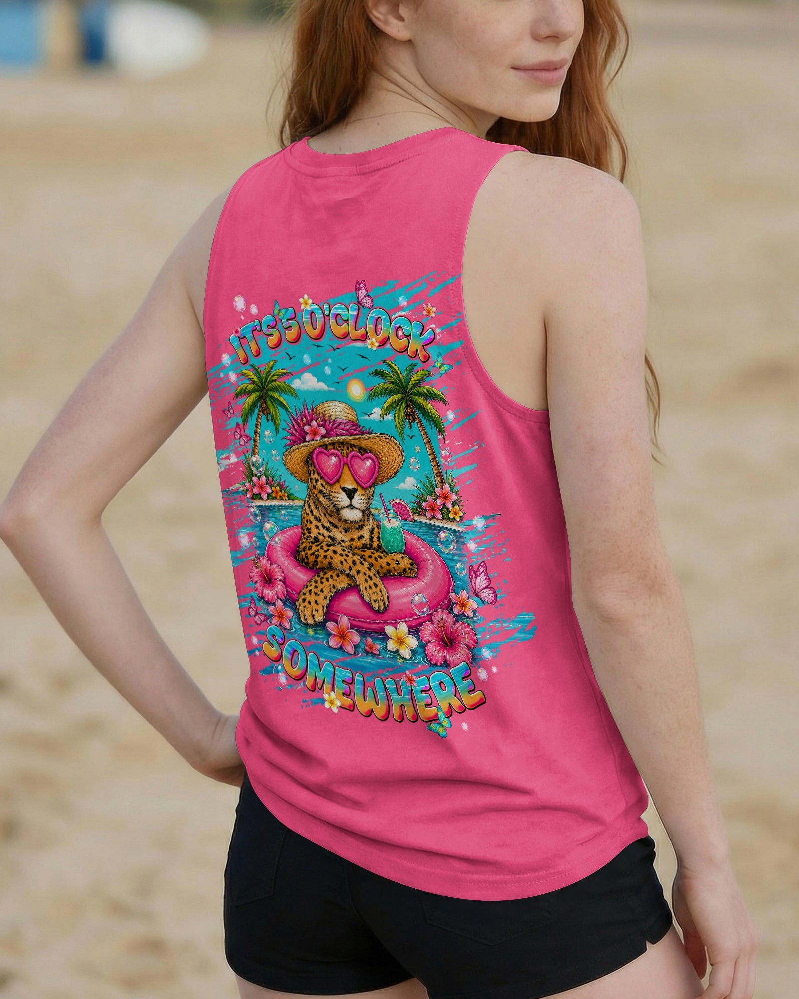 IT'S 5 O'CLOCK SOMEWHERE LEOPARD ALL OVER PRINT  - TLNT2605261