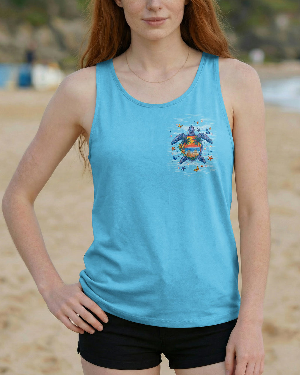 SALTWATER HEALS EVERYTHING TURTLE ALL OVER PRINT   - TLNT0406263