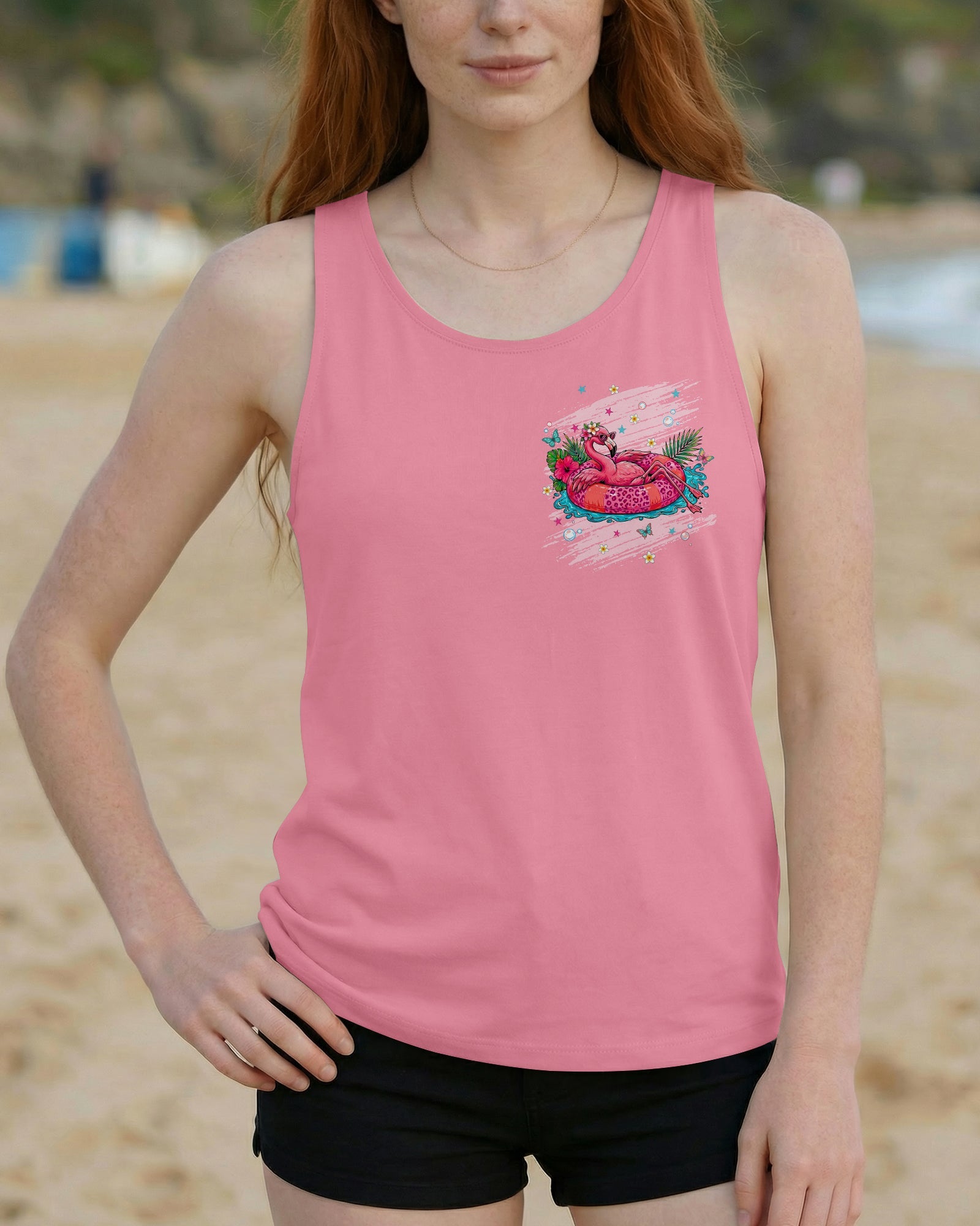 HOTTER THAN A HOOCHIE COOCHIE FLAMINGO ALL OVER PRINT  - TLNT0705264