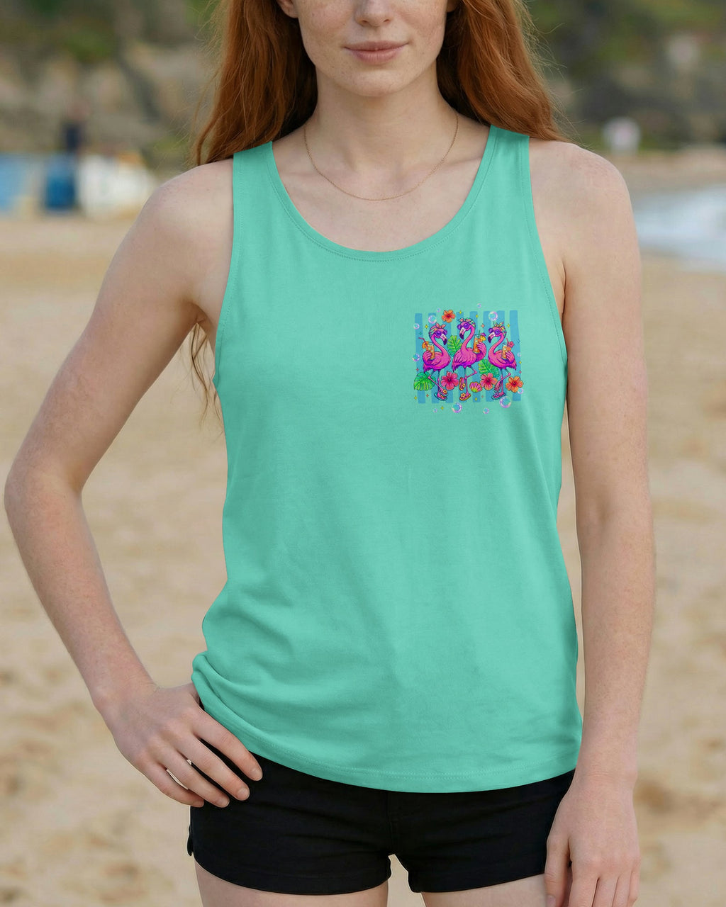SANDY TOES SUNKISSED NOSE FLAMINGO ALL OVER PRINT  - TLTW1906261