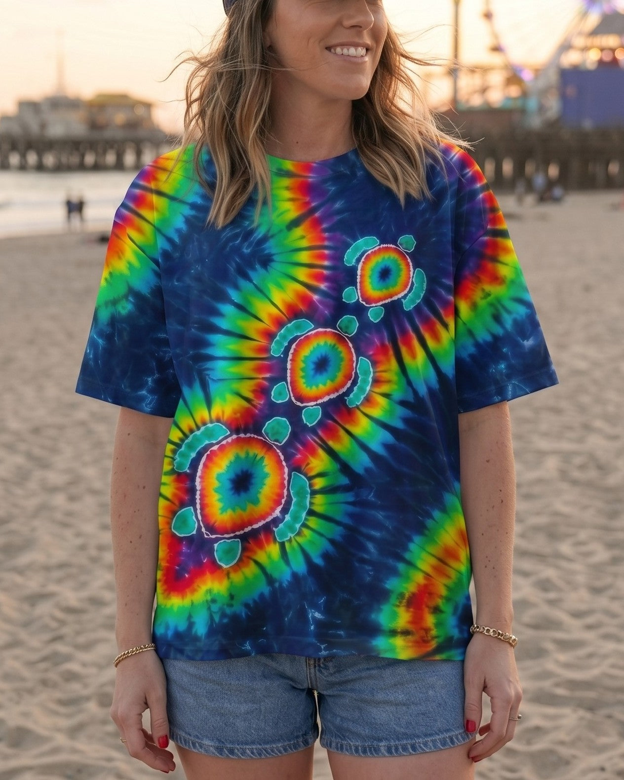 PSYCHEDELIC RAINBOW SEA TURTLES ALL OVER PRINT - RITD1006262
