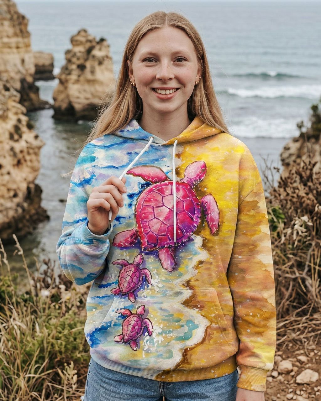 TURTLE SANDY BEACH ALL OVER PRINT  - TLNO0406262