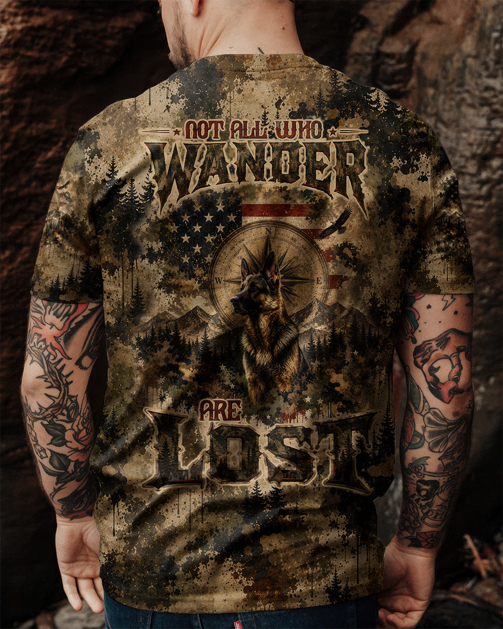 NOT ALL WHO WANDER ARE LOST GERMAN SHEPHERD DOG ALL OVER PRINT - TLTW0306261