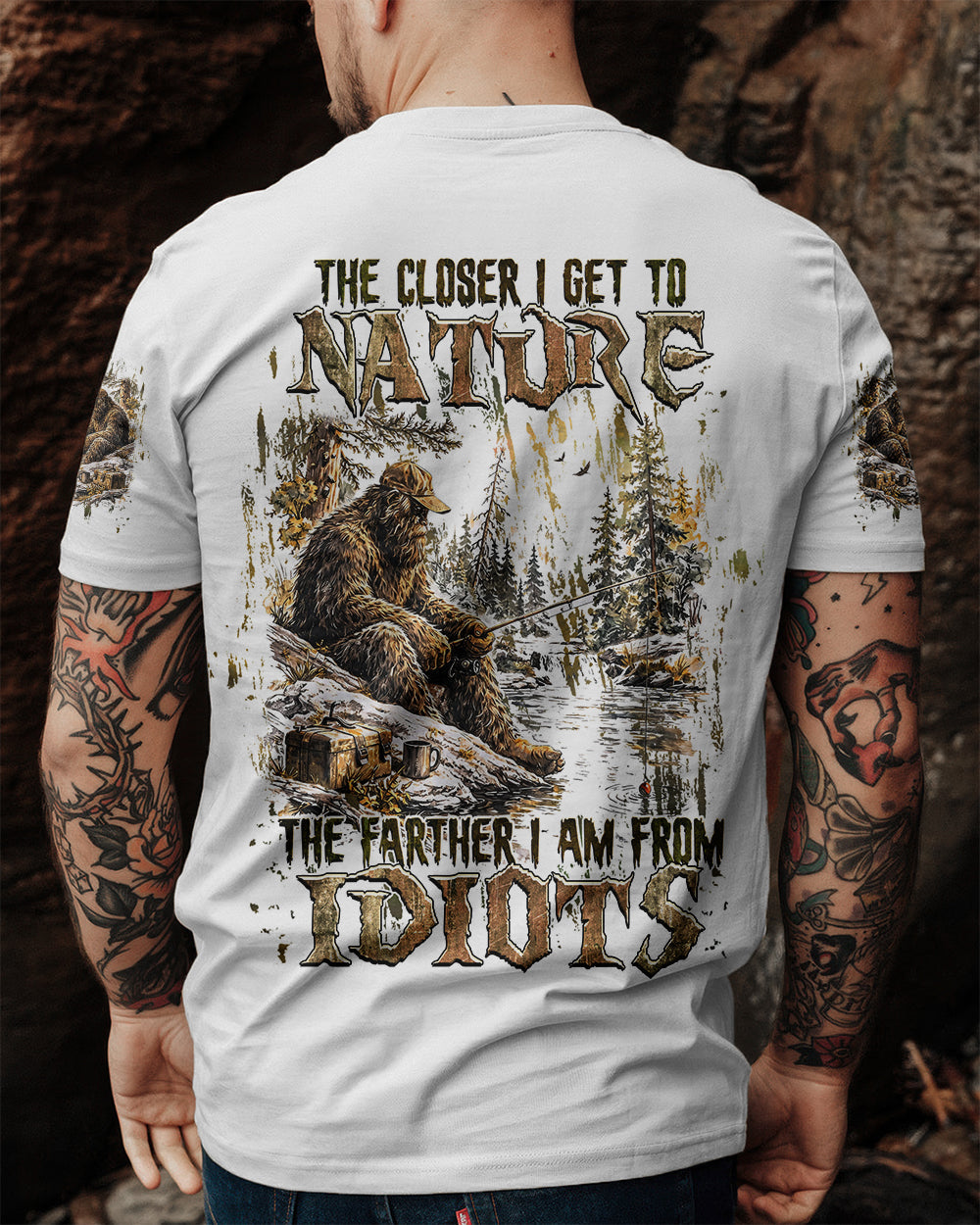 THE CLOSER I GET TO NATURE BIGFOOT ALL OVER PRINT - TLHG0506263