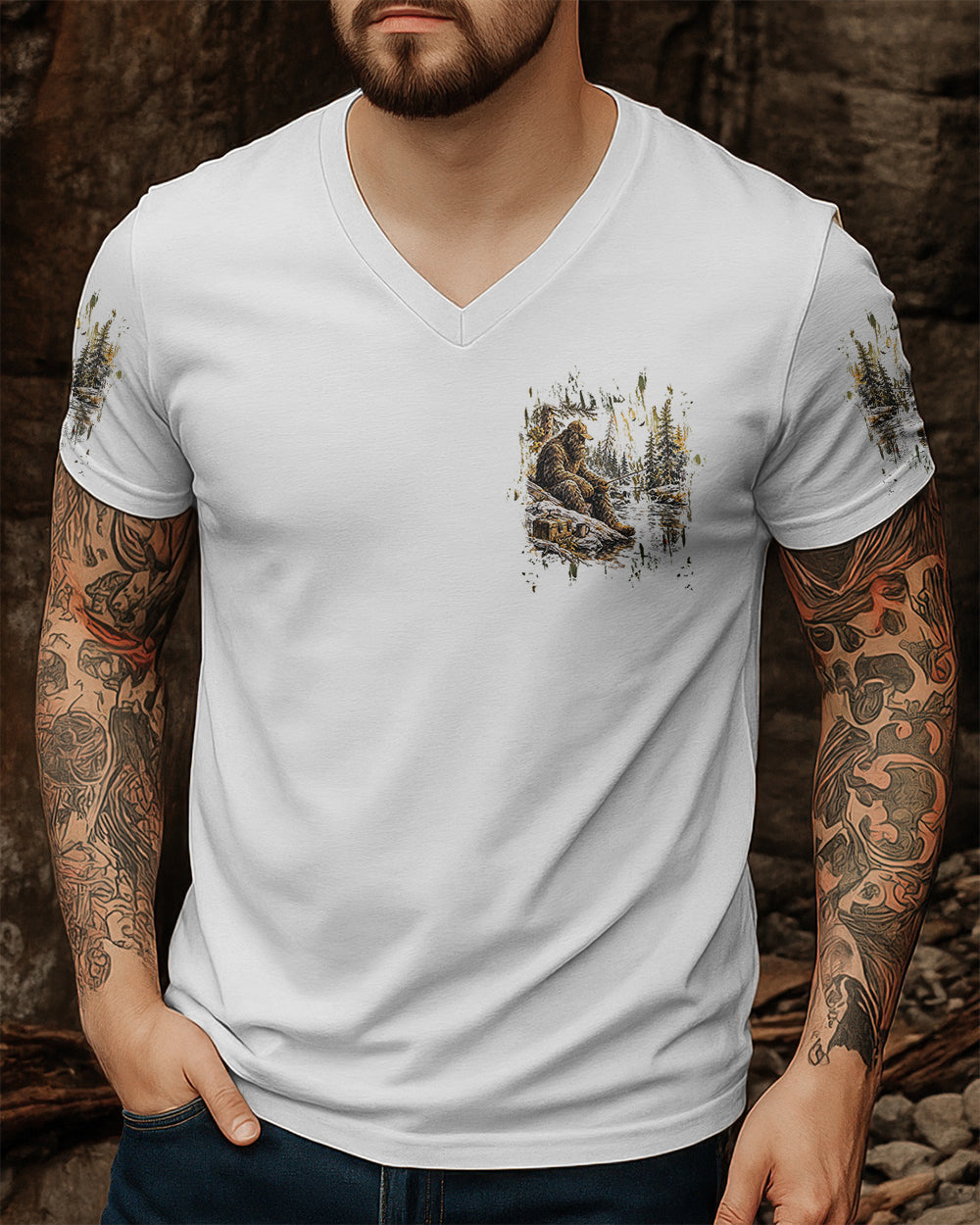 THE CLOSER I GET TO NATURE BIGFOOT ALL OVER PRINT - TLHG0506263