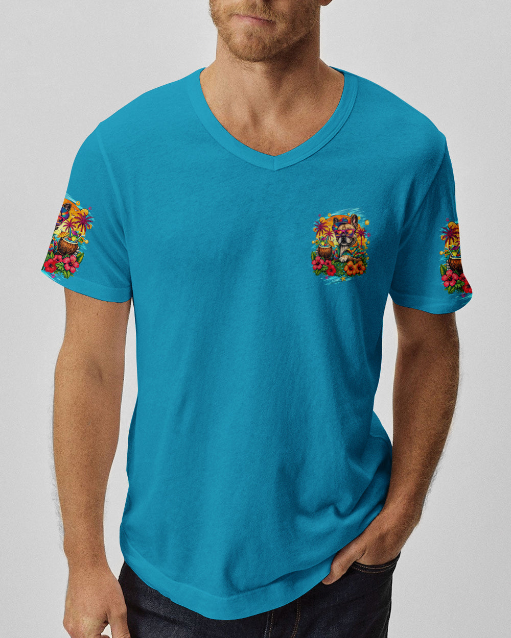 I'M ON ISLAND TIME FRENCH BULLDOG ALL OVER PRINT - TLHG2105262