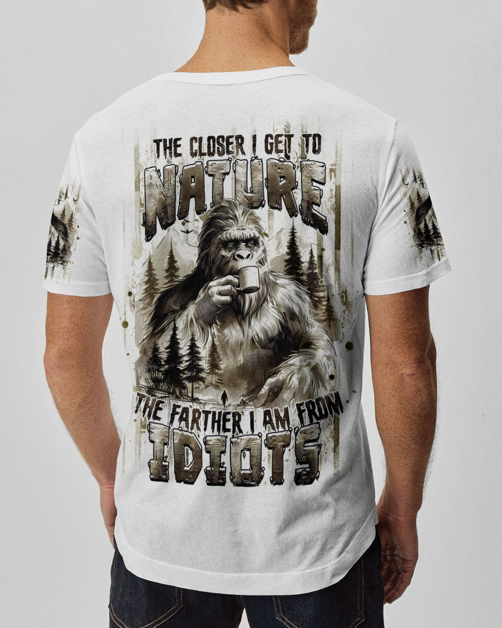 THE CLOSER I GET TO NATURE BIGFOOT ALL OVER PRINT - TLHG0106262