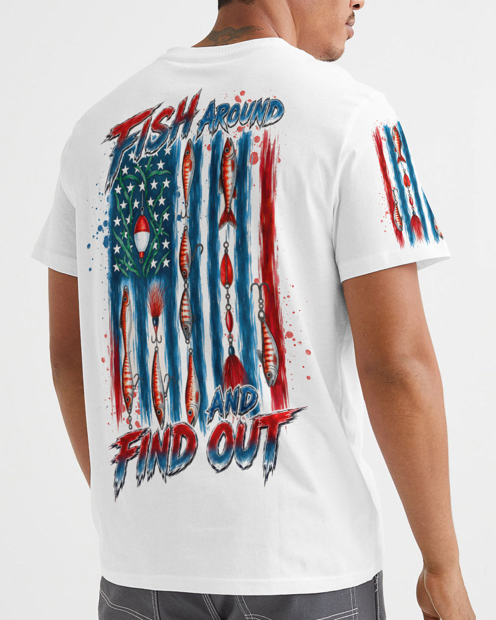 FISH AROUND AND FIND OUT FISHING ALL OVER PRINT - TLTW0106263