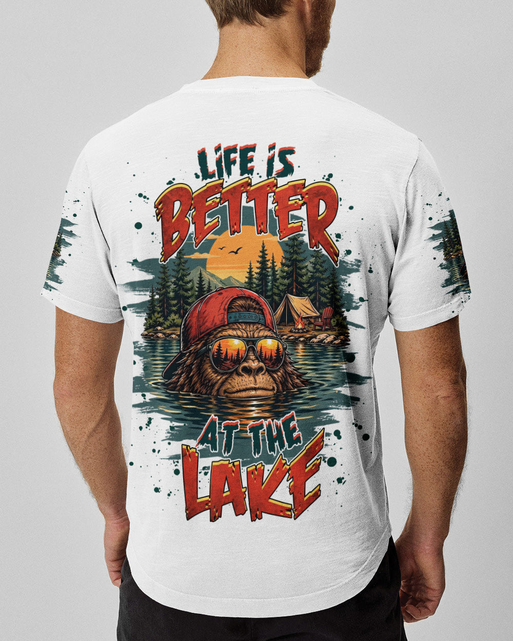 LIFE IS BETTER AT THE LAKE BIGFOOT ALL OVER PRINT   - TLHG2805263