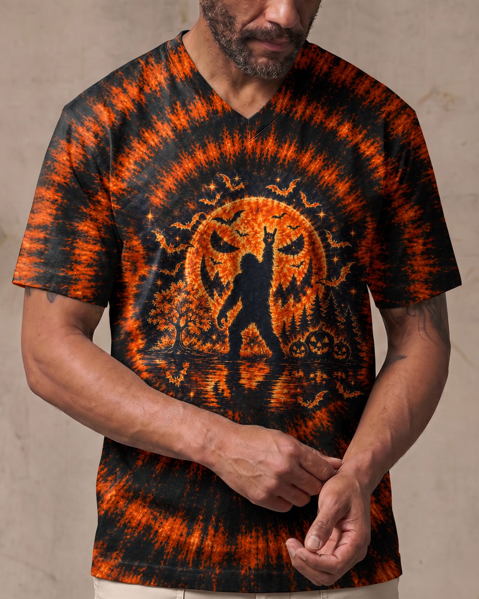 HELLO DARKNESS MY OLD FRIEND BIGFOOT HALLOWEEN ALL OVER PRINT - TLTW1707263