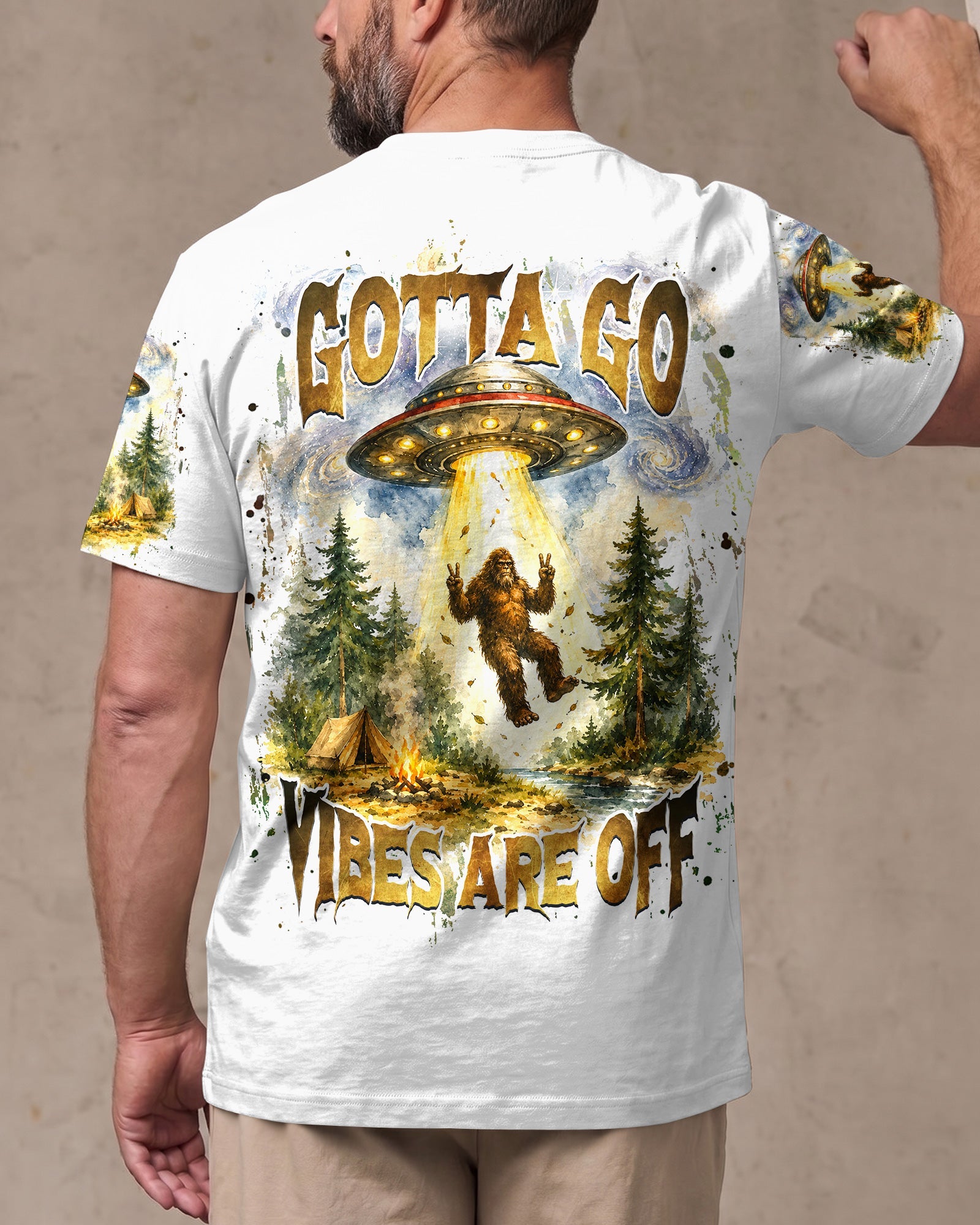 GOTTA GO VIBES ARE OFF BIGFOOT ALL OVER PRINT  - TLHG2206264
