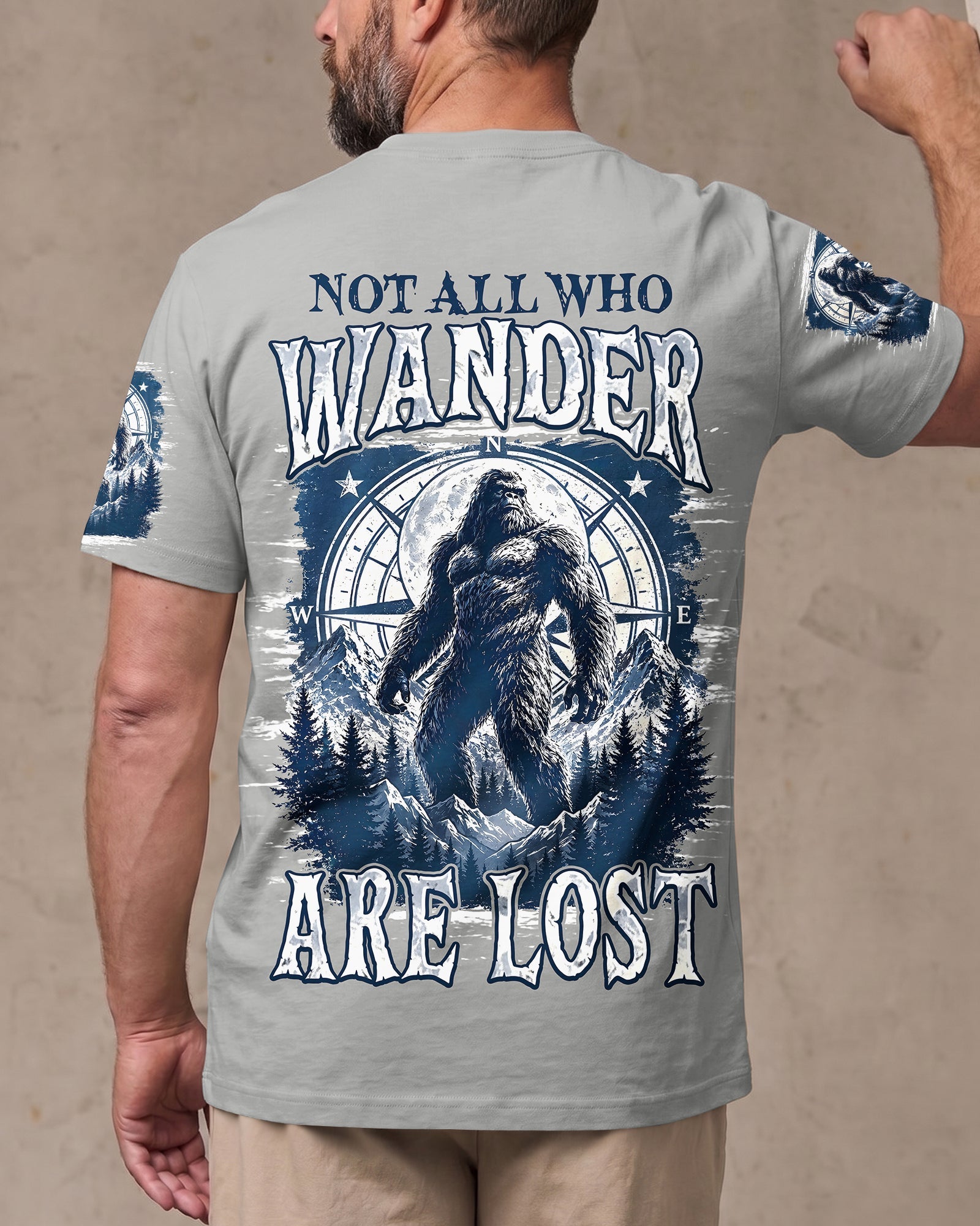 NOT ALL WHO WANDER ARE LOST BIGFOOT ALL OVER PRINT - TYPQ0907261
