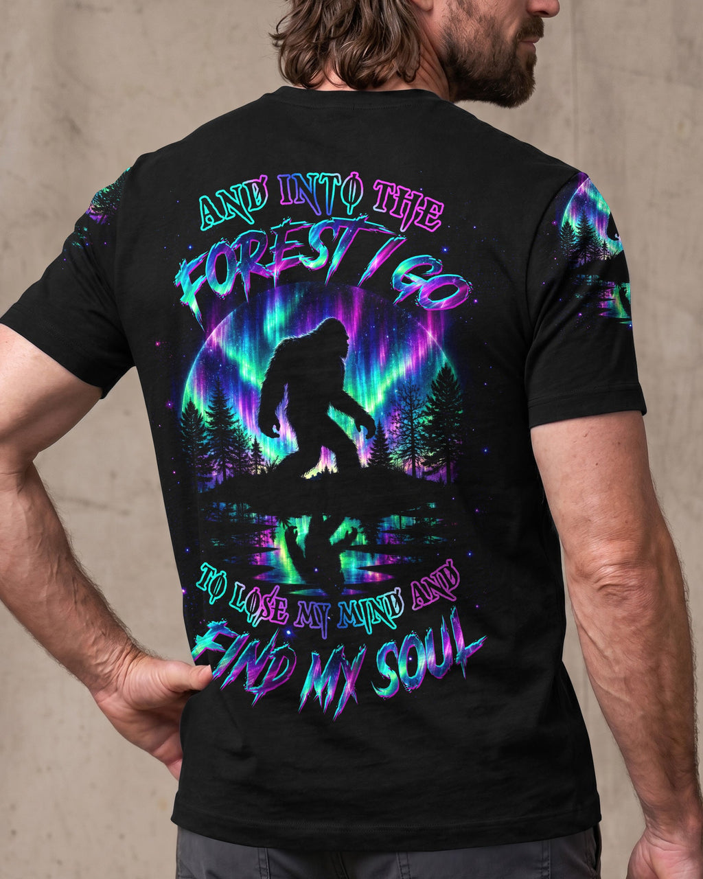 AND INTO THE FOREST I GO BIGFOOT AURORA ALL OVER PRINT -  TLTW2306261