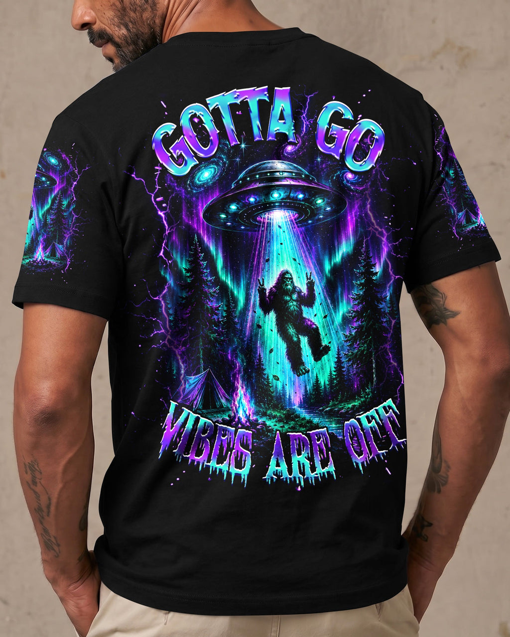 GOTTA GO VIBES ARE OFF BIGFOOT AURORA ALL OVER PRINT  - TLHG2306262