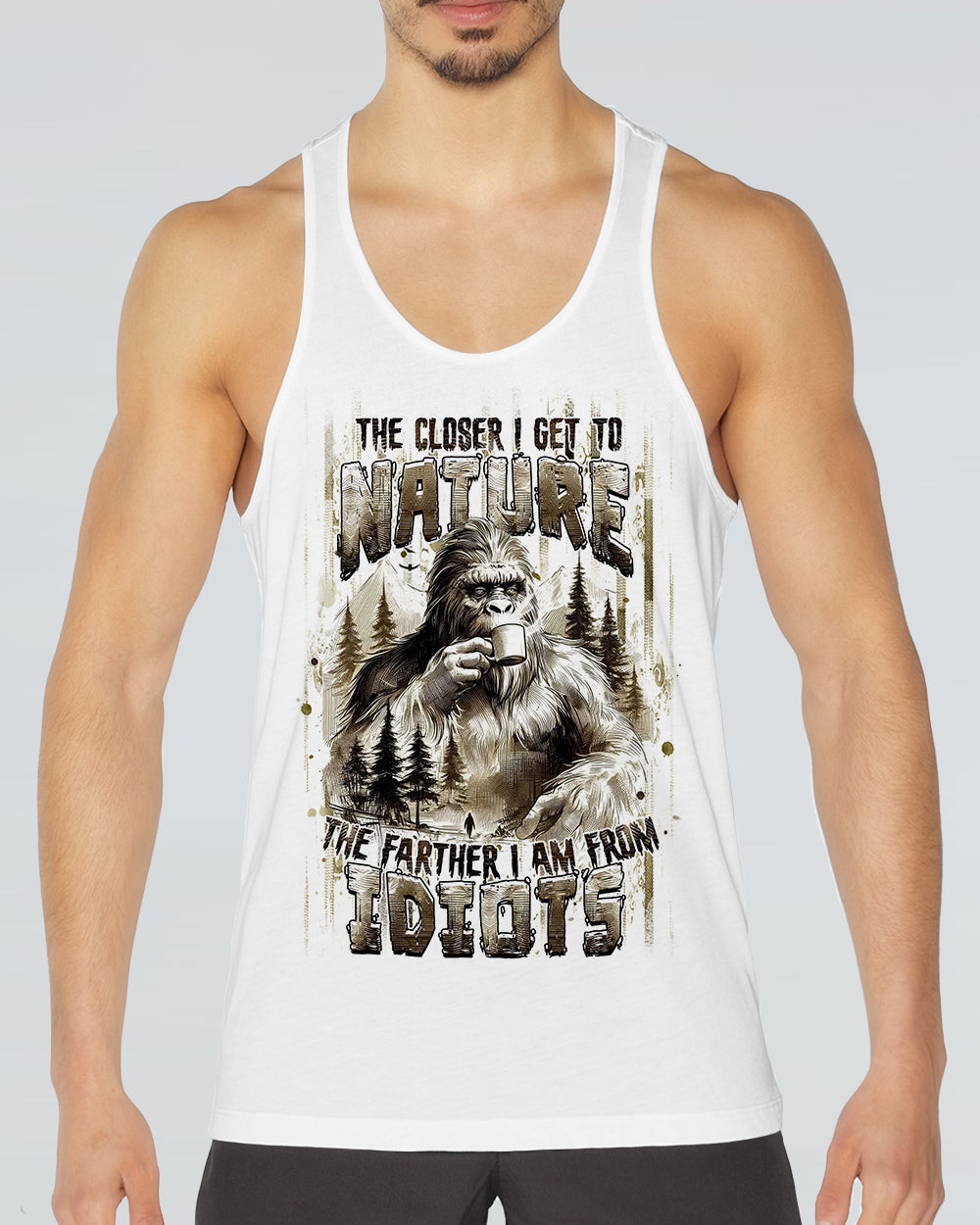 THE CLOSER I GET TO NATURE BIGFOOT ALL OVER PRINT - TLHG0106262