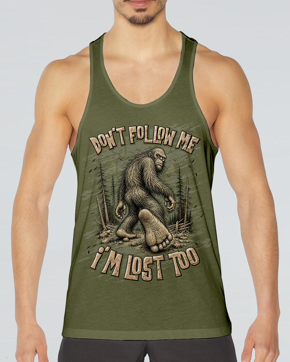 DON'T FOLLOW ME BIGFOOT ALL OVER PRINT - TLNT0306261