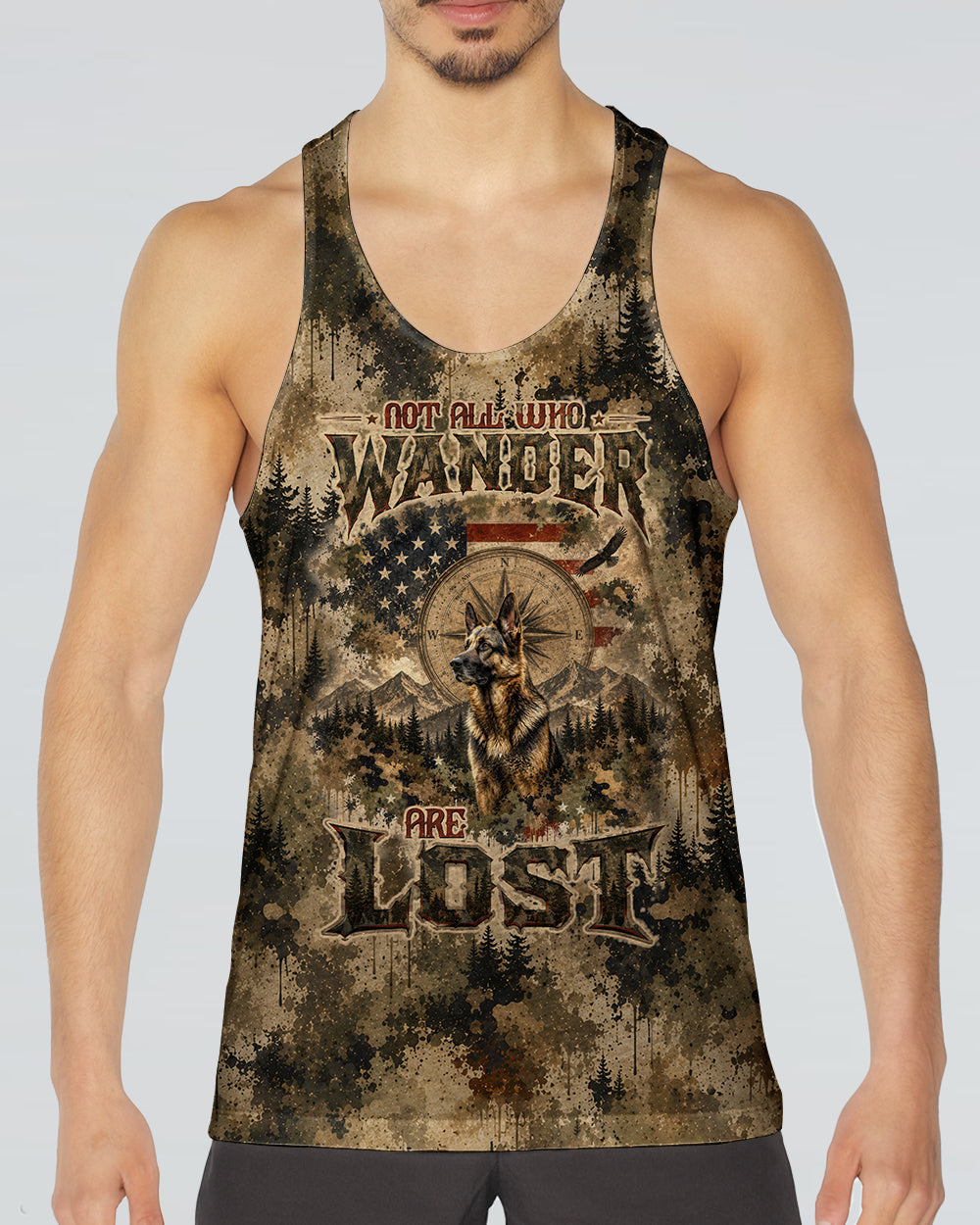 NOT ALL WHO WANDER ARE LOST GERMAN SHEPHERD DOG ALL OVER PRINT - TLTW0306261