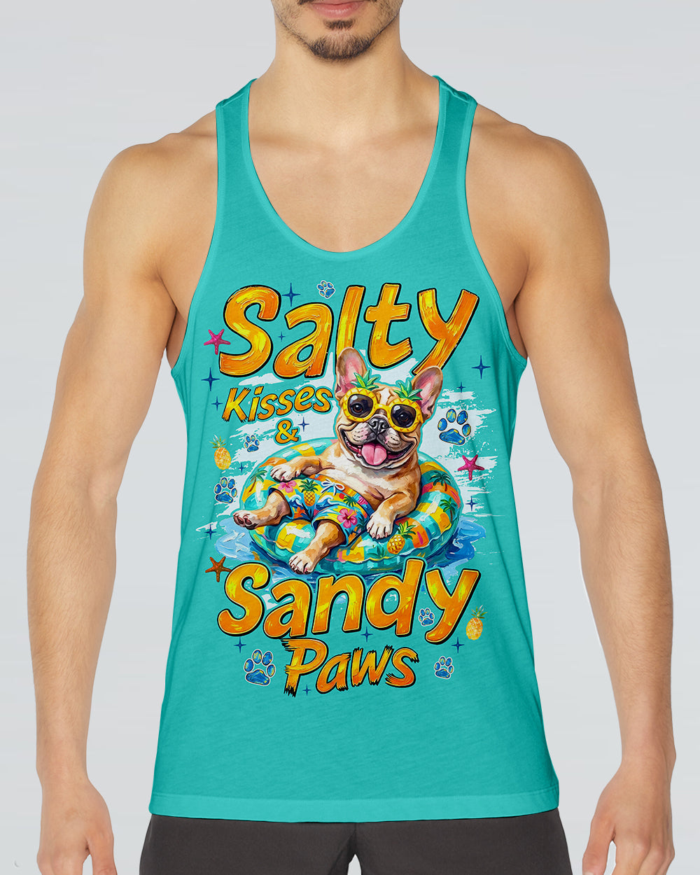 SALTY KISSES AND SANDY PAWS FRENCH BULLDOG ALL OVER PRINT - TYQY2905262