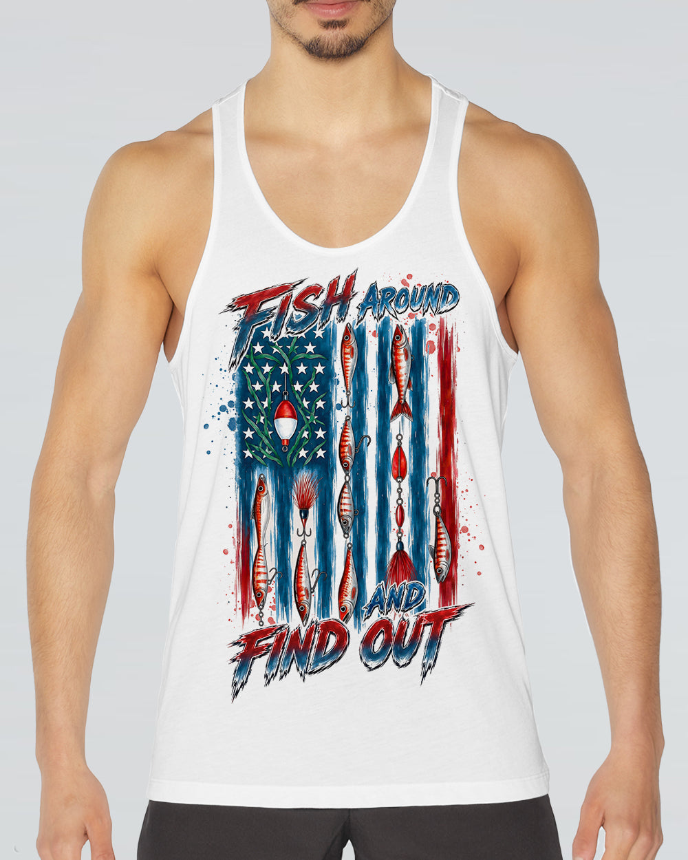 FISH AROUND AND FIND OUT FISHING ALL OVER PRINT - TLTW0106263