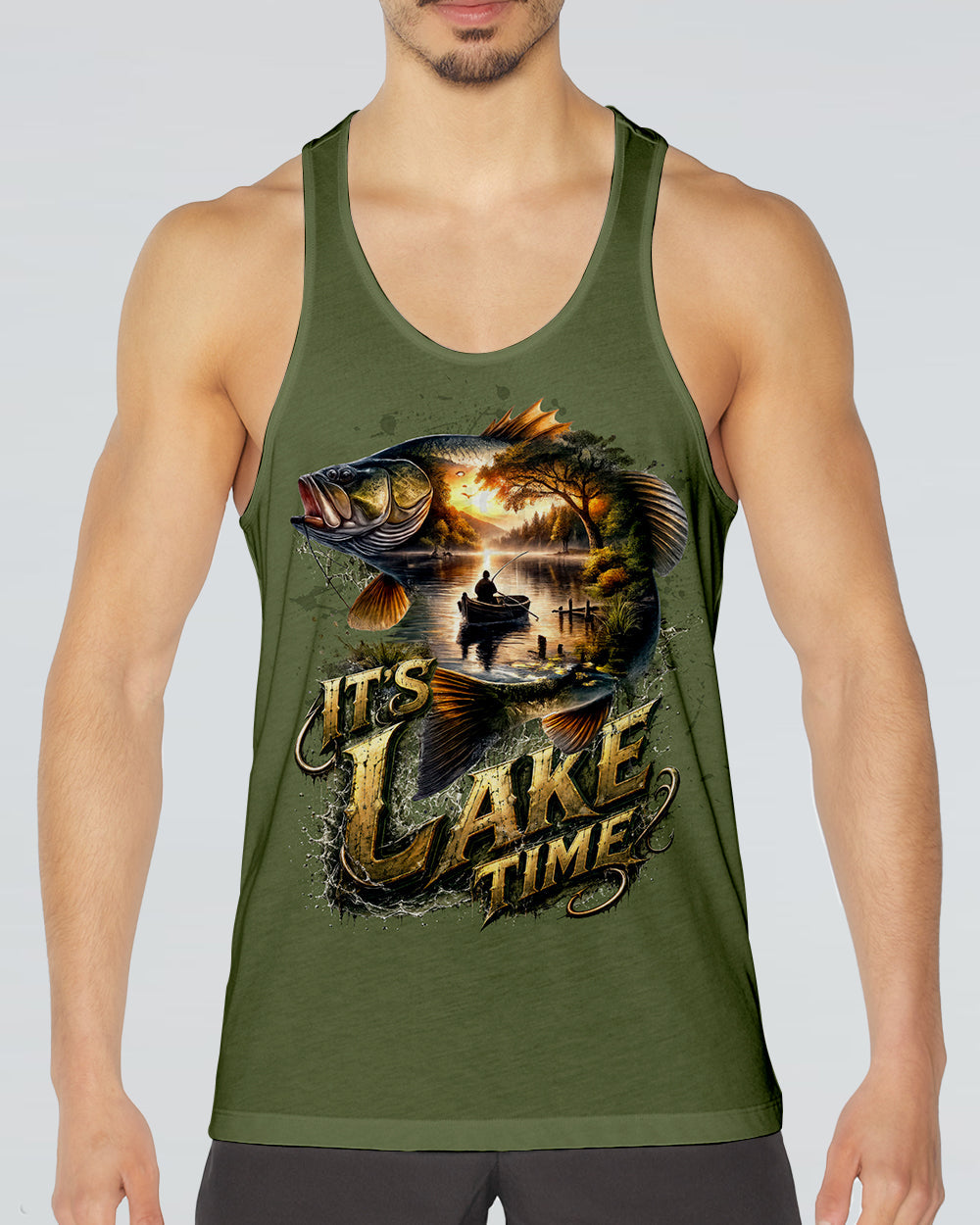 IT'S LAKE TIME FISHING ALL OVER PRINT - TLTW1305263