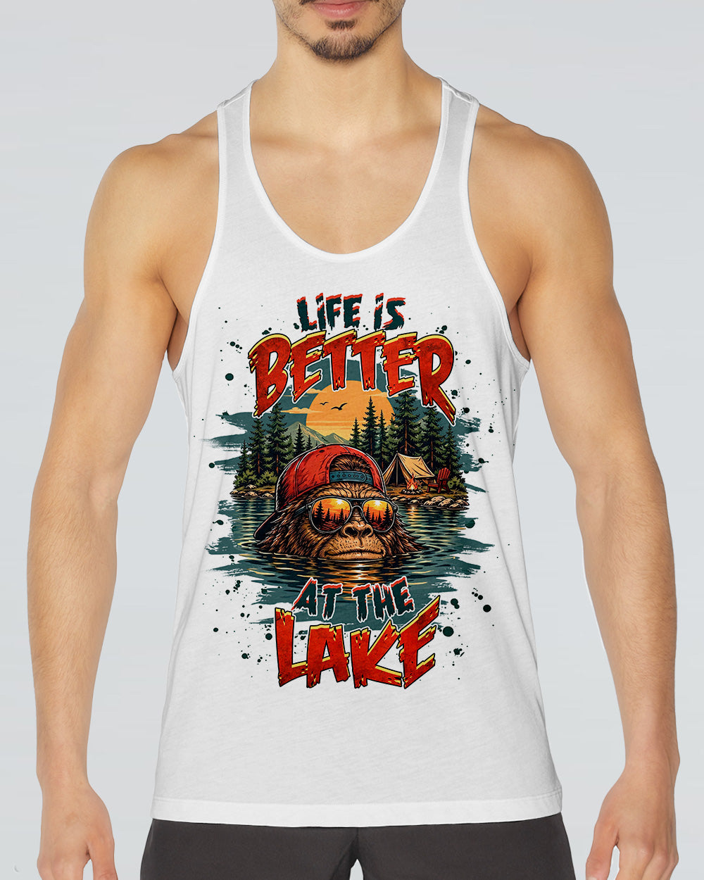 LIFE IS BETTER AT THE LAKE BIGFOOT ALL OVER PRINT   - TLHG2805263