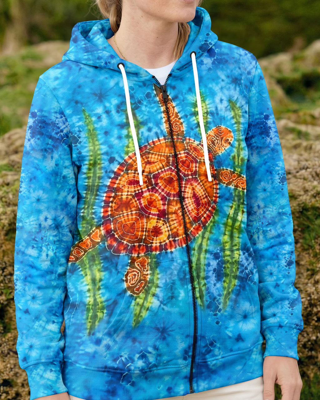 SEA TURTLE AND SEAWEED ALL OVER PRINT  - TLHG1604262