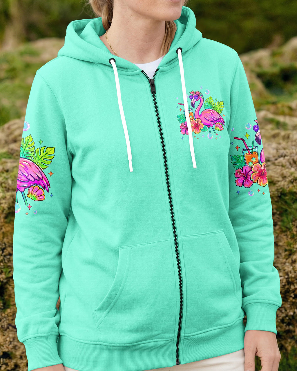RESTING BEACH FACE FLAMINGO ALL OVER PRINT - TLTW1806264