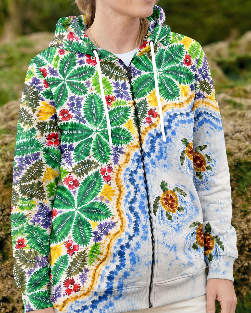 TROPICAL BEACH SAND TURTLES ALL OVER PRINT  - TLNT2506262