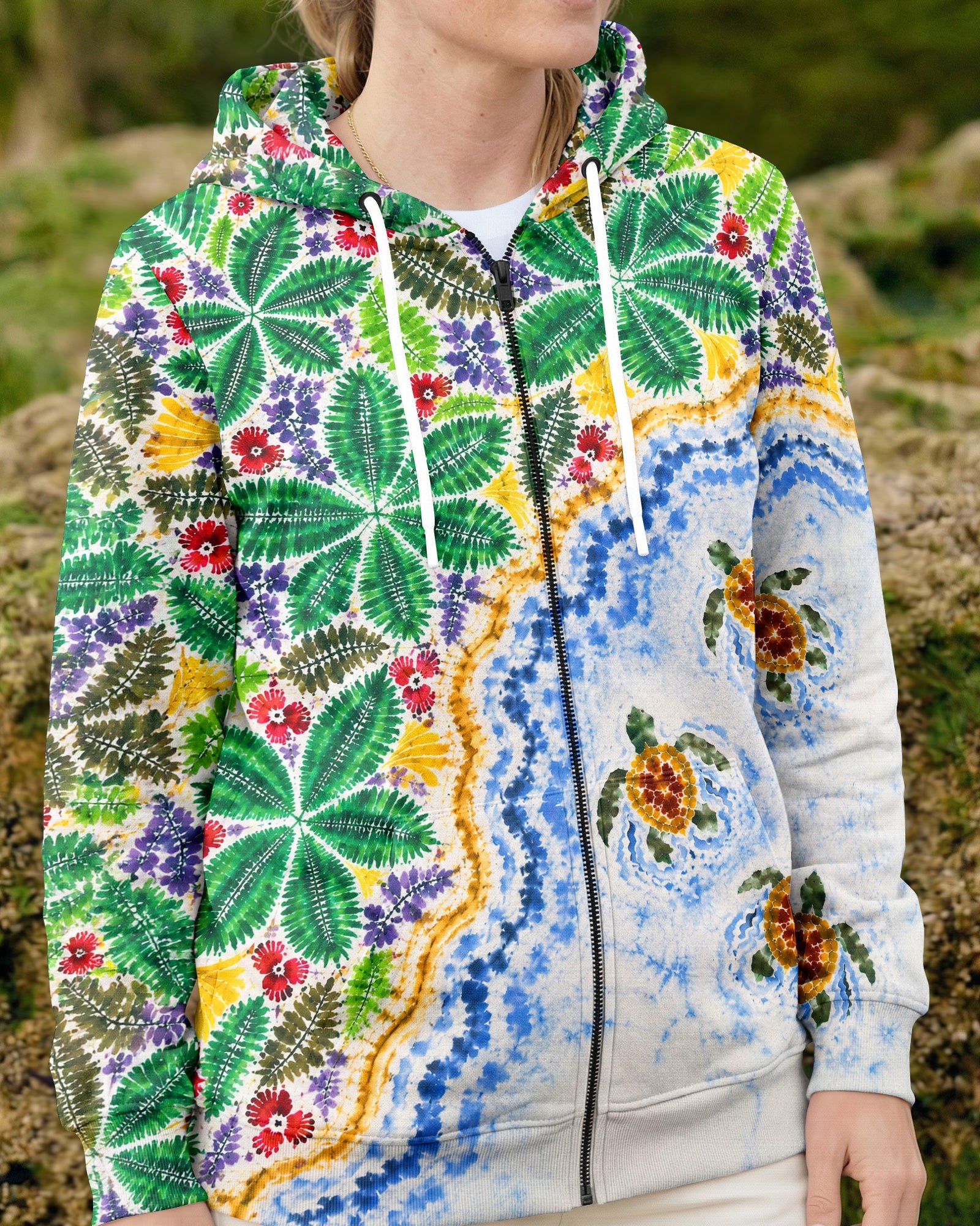 TROPICAL BEACH SAND TURTLES ALL OVER PRINT  - TLNT2506262