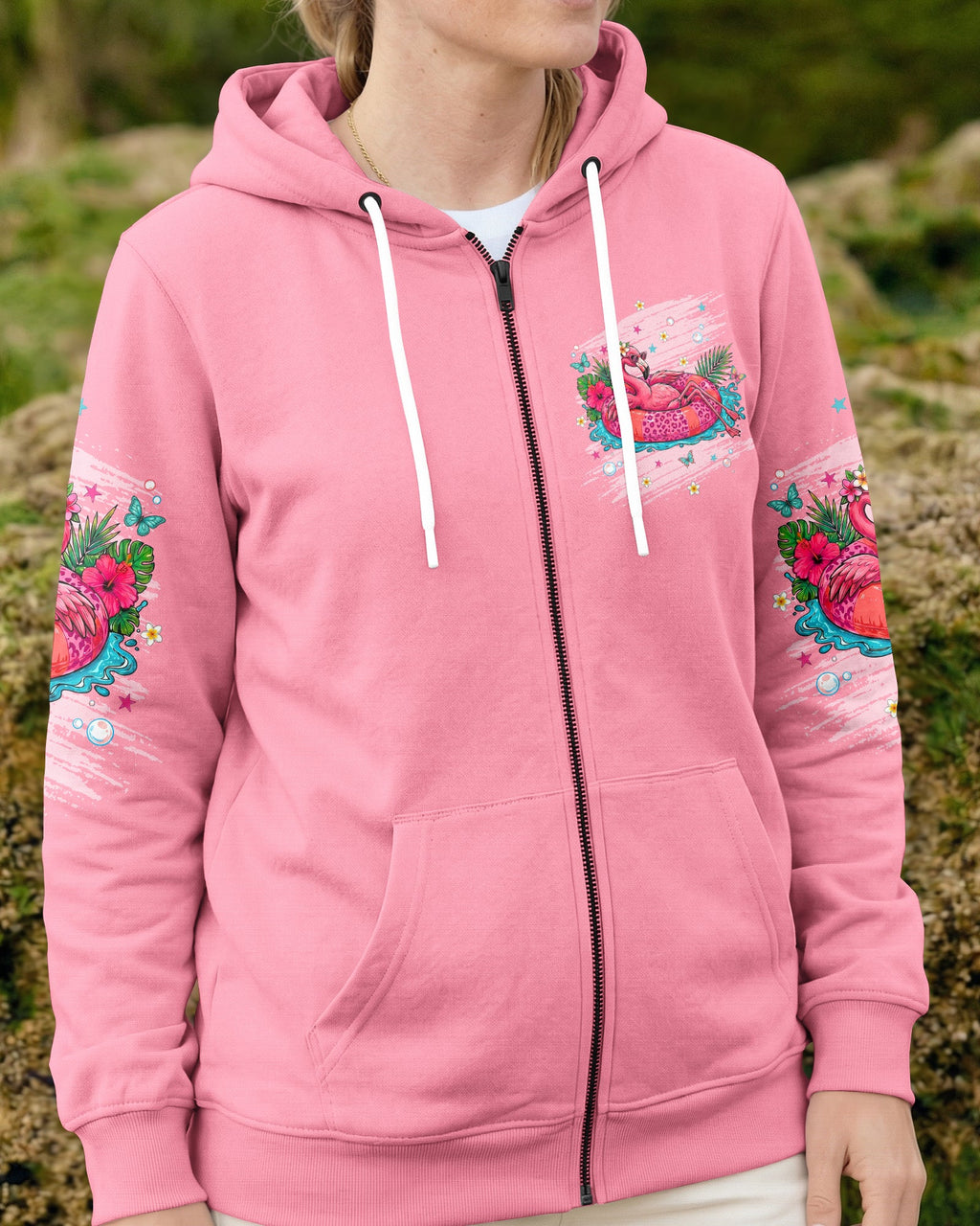 HOTTER THAN A HOOCHIE COOCHIE FLAMINGO ALL OVER PRINT  - TLNT0705264