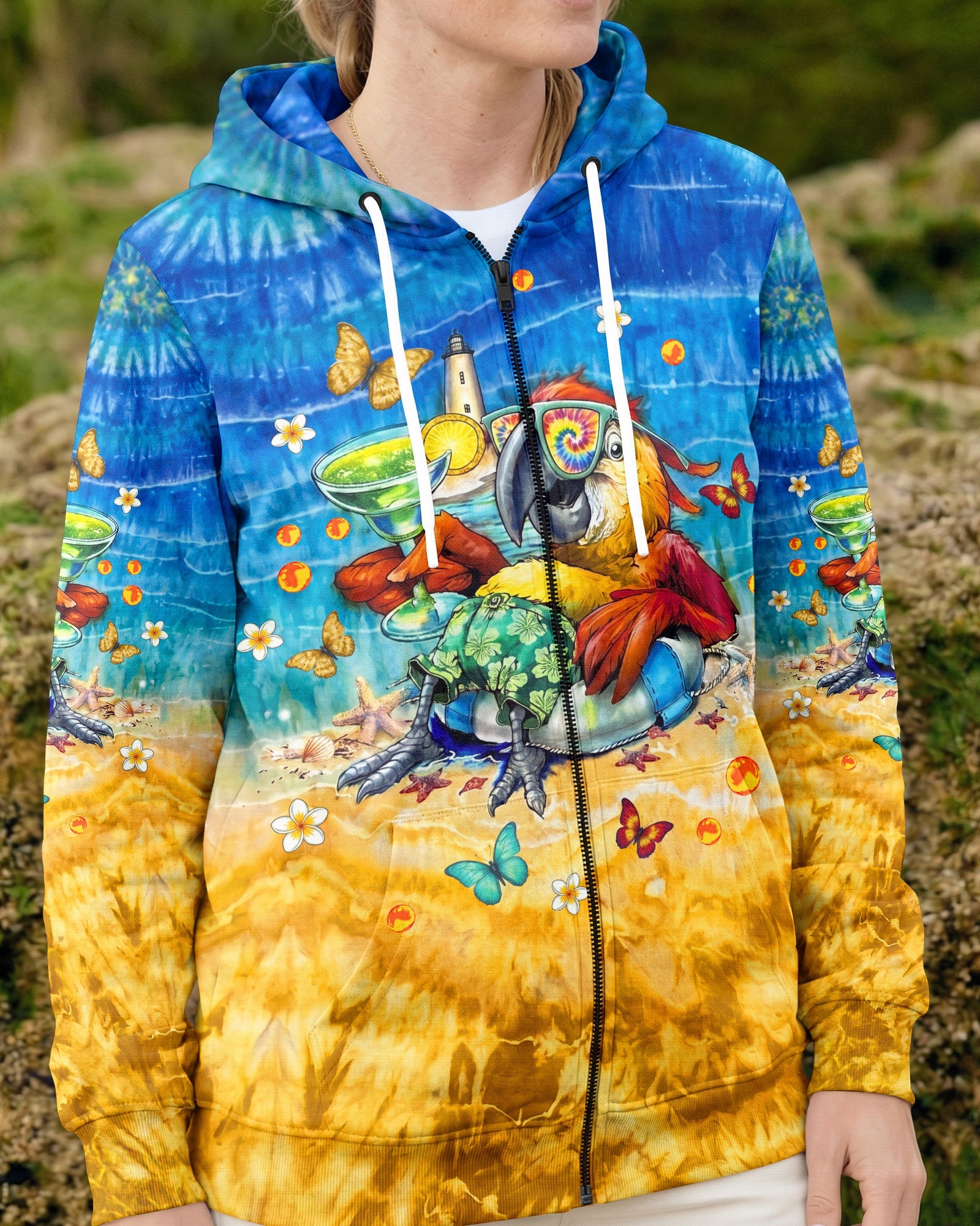I'M ON ISLAND TIME PARROT ALL OVER PRINT - TLNT0805262