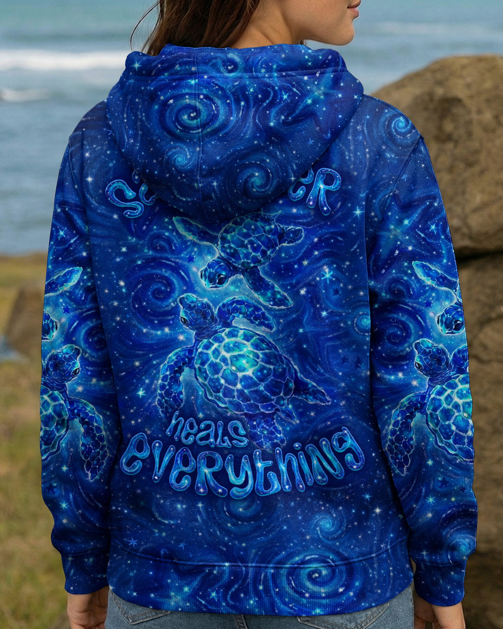 SALTWATER HEALS EVERYTHING TURTLE ALL OVER PRINT  - TLNO1504261
