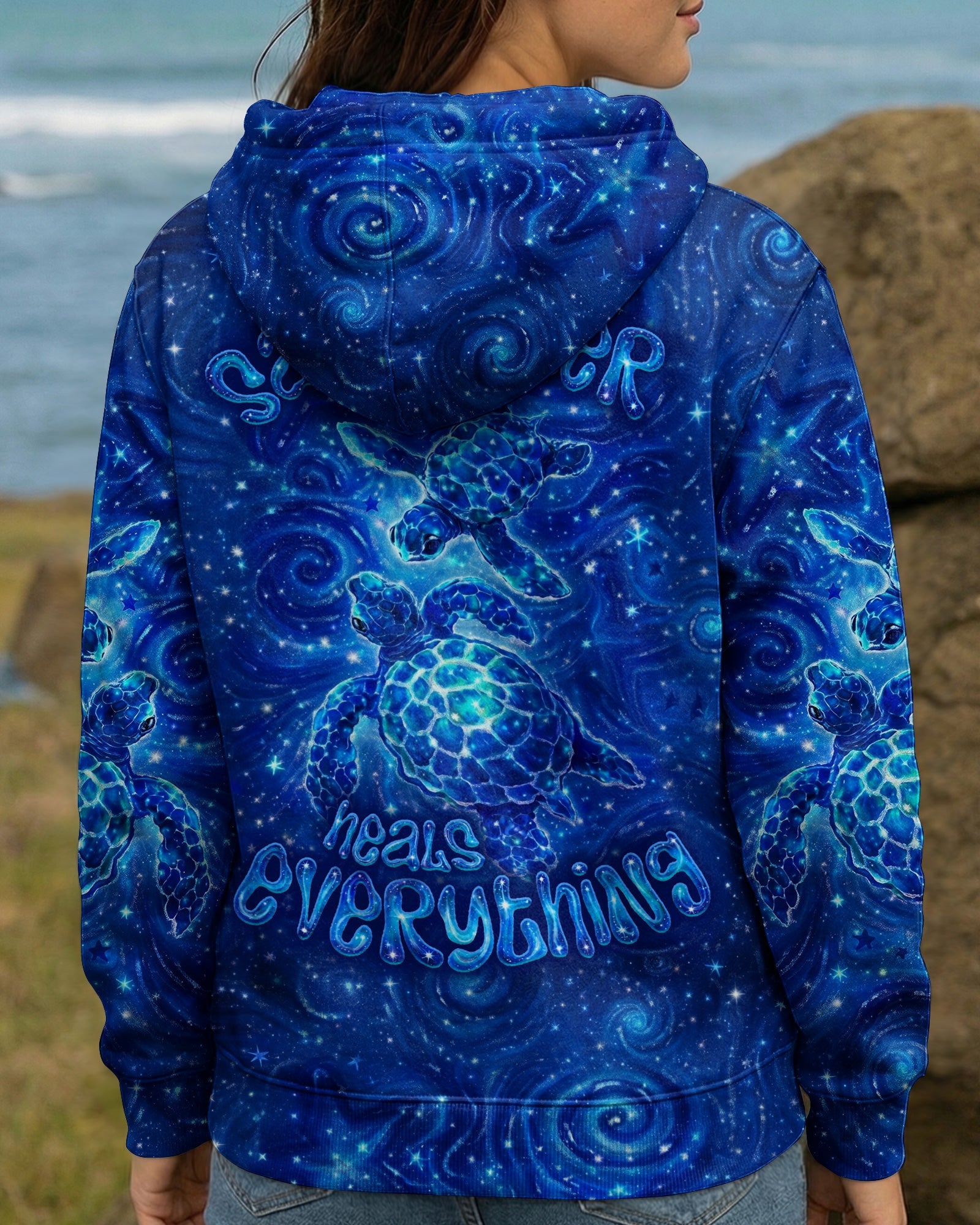 SALTWATER HEALS EVERYTHING TURTLE ALL OVER PRINT  - TLNO1504261