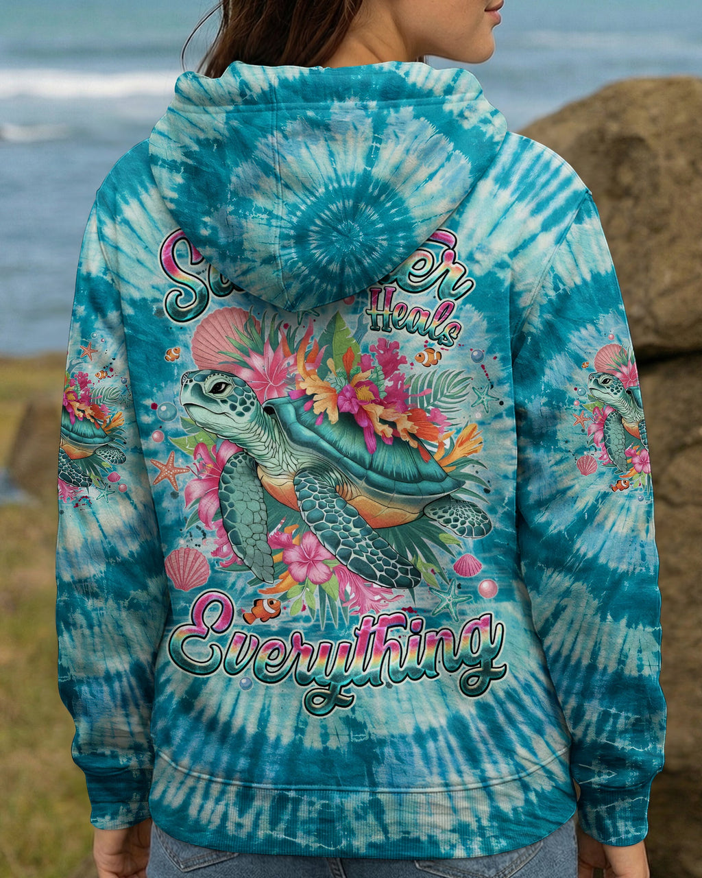 SALTWATER HEALS EVERYTHING TURTLE ALL OVER PRINT - TYQY0904261
